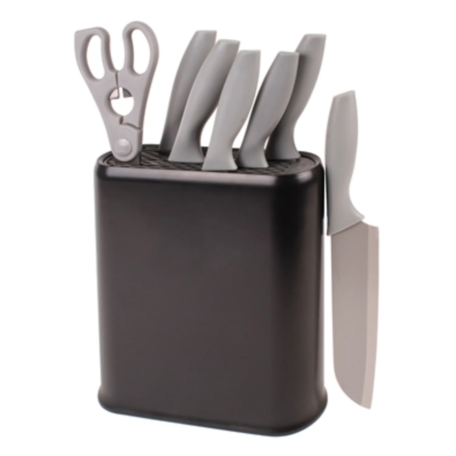 SS KNIFE SET WITH KNIFE BLOCK, 8-PC