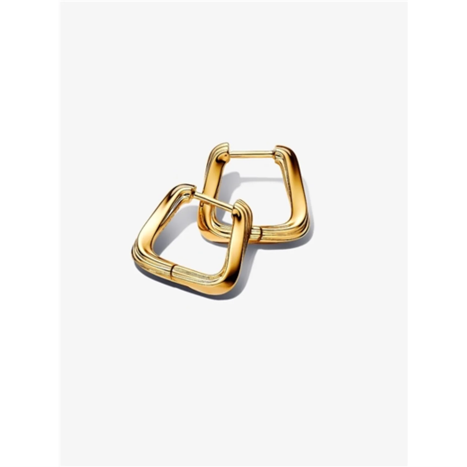TWISTED TRIANGLE SMALL HOOP EARRINGS