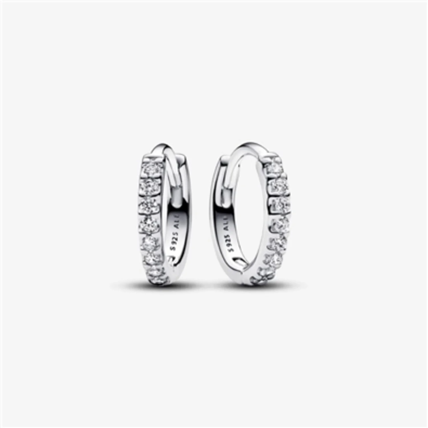 SPARKLING HUGGIE HOOP EARRINGS