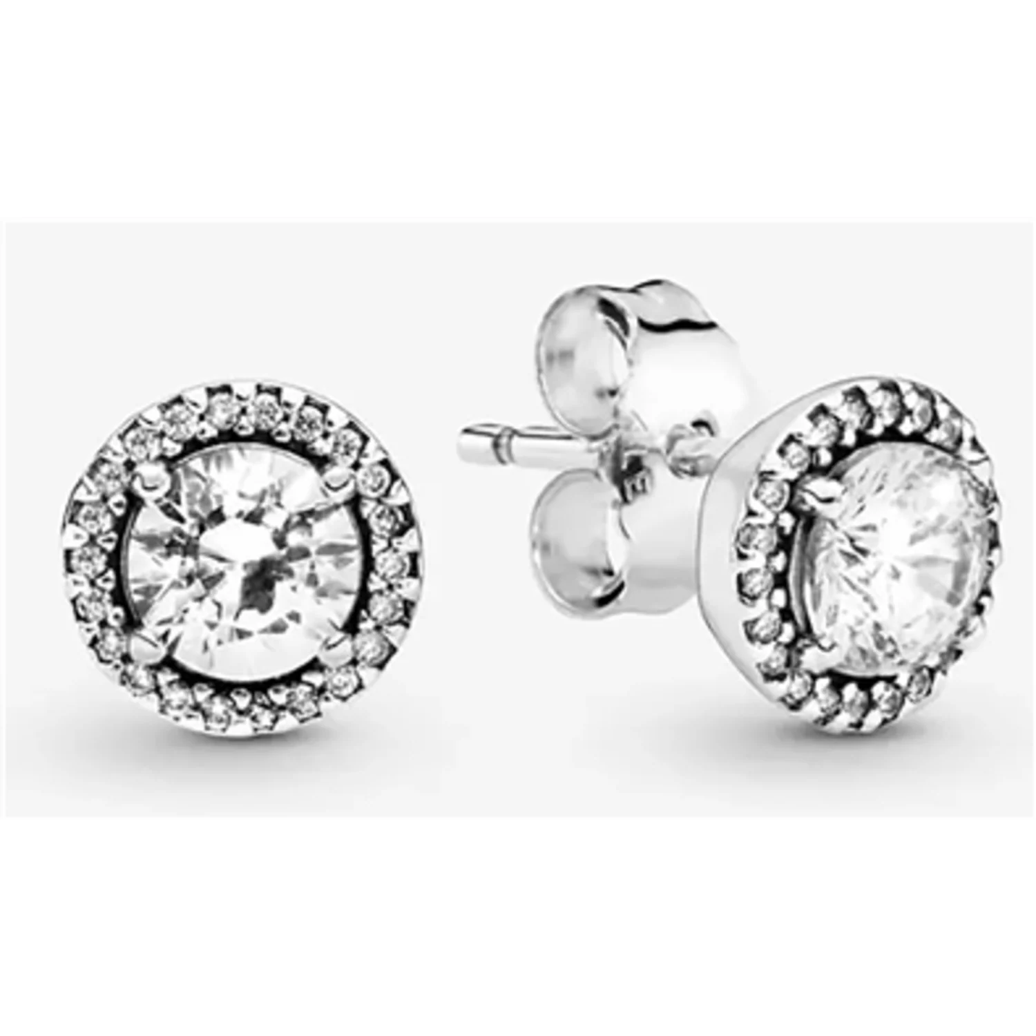 ROUND SPARKLE STUD EARRINGS