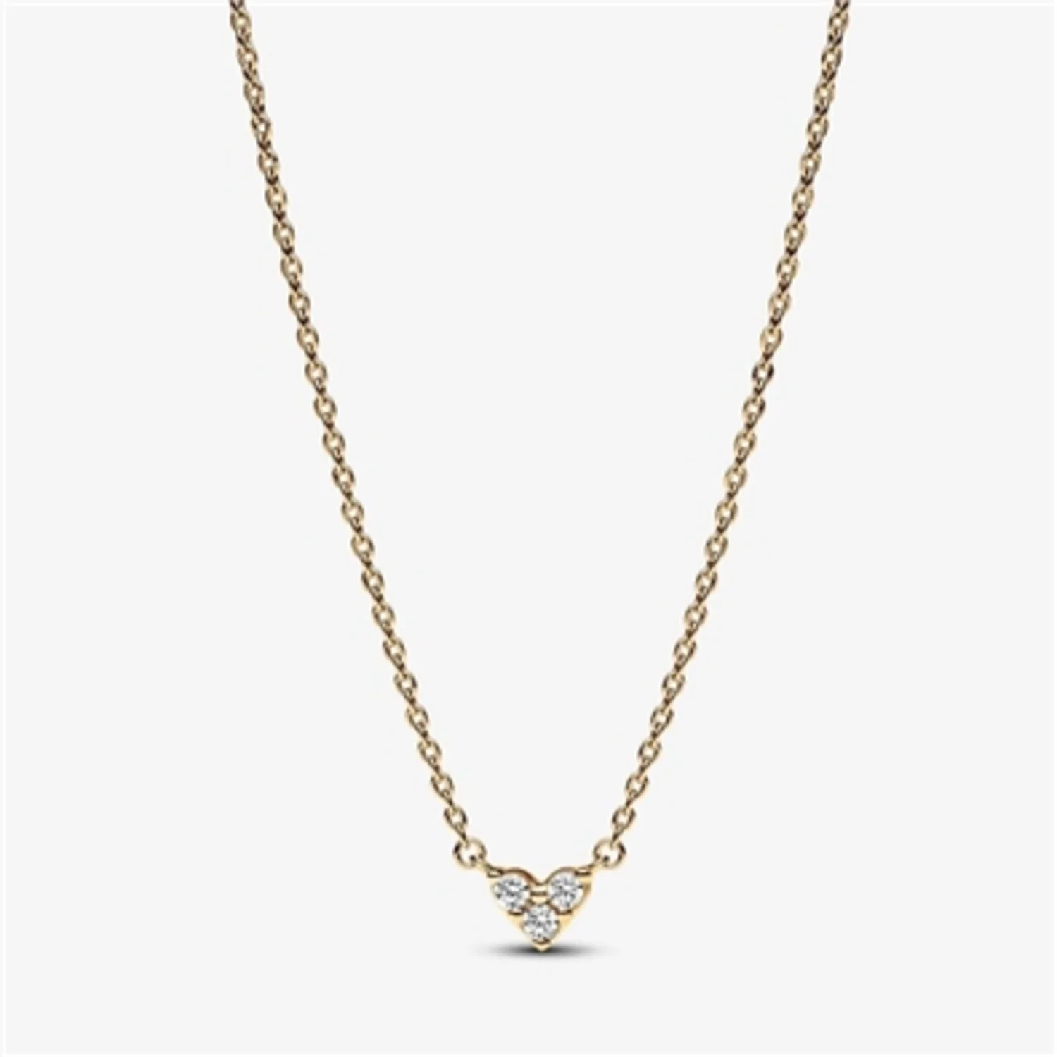 TRIPLE STONE HEART COLLIER NECKLACE