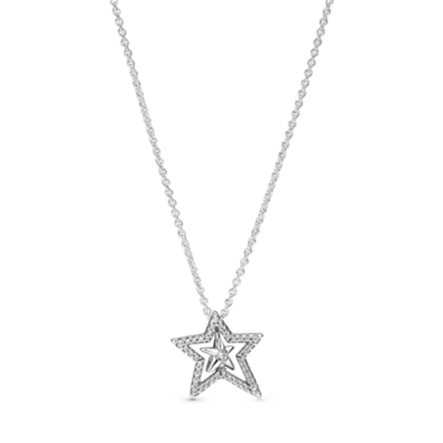 PAVÉ ASYMMETRIC STAR COLLIER NECKLACE