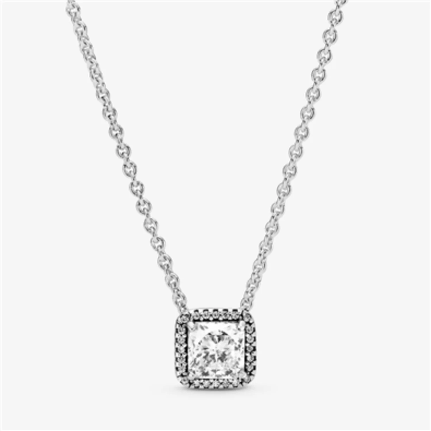 SQUARE SPARKLE HALO NECKLACE - Image 2