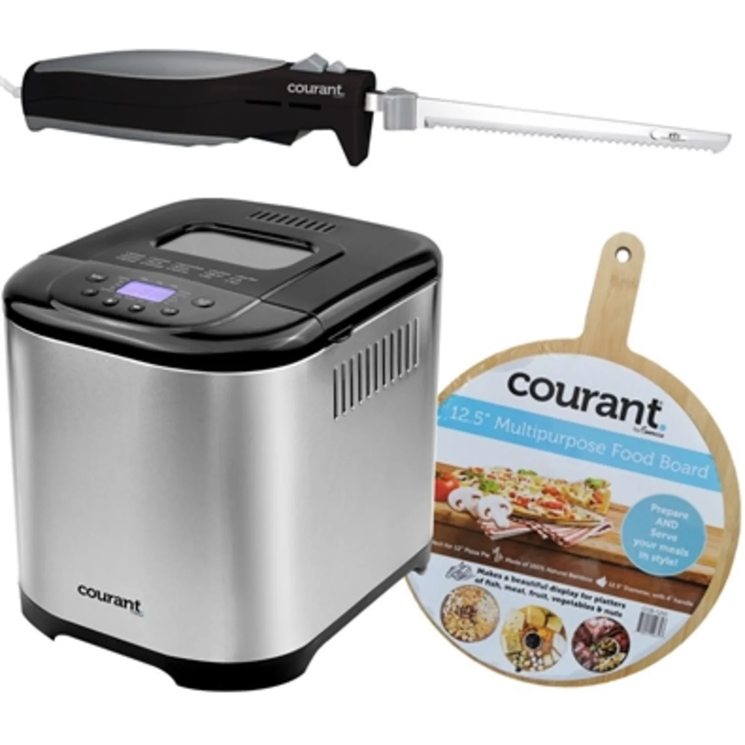 COURANT BREAD MAKER, FOOD BOARD AND KNIFE