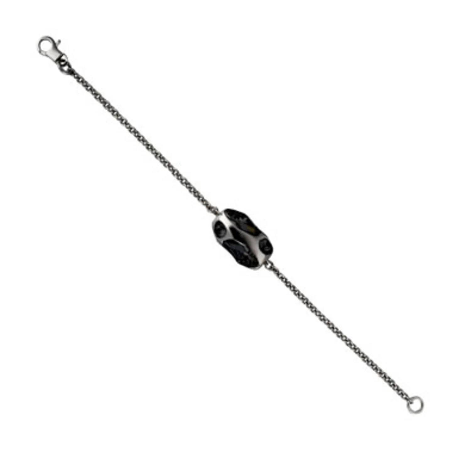 CRYSTAL BEAD SINGLE BRACELET, JET