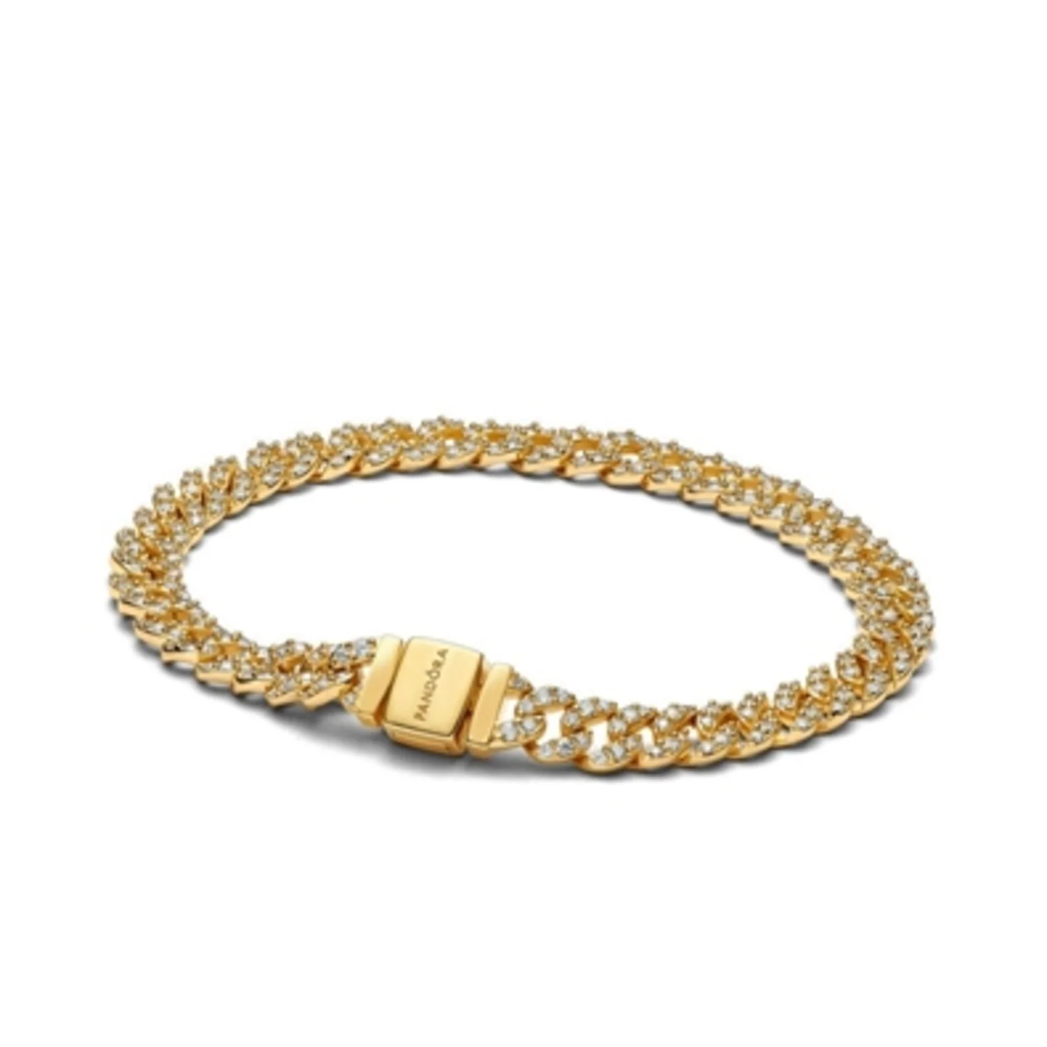 PAVÉ CUBAN CHAIN BRACELET, 6.3"