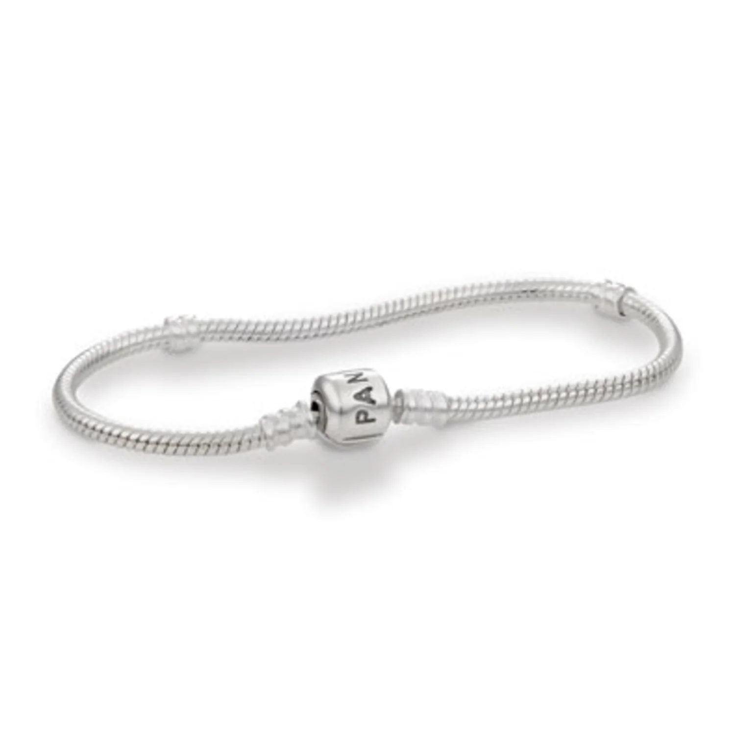 ICONIC SILVER CHARM BRACELET, 7.9"