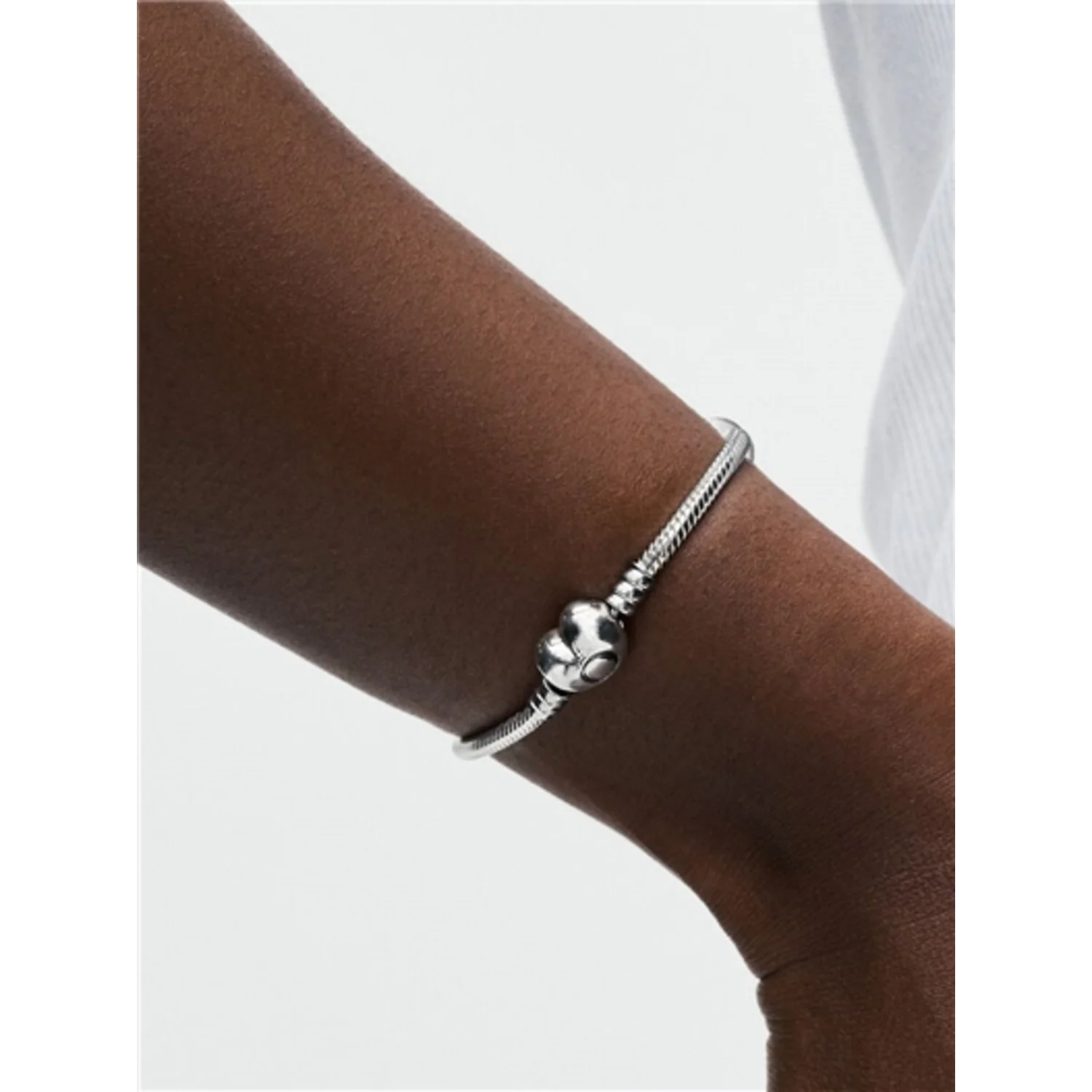 MOMENTS HEART CLASP SNAKE CHAIN BRACELET, 7.9"