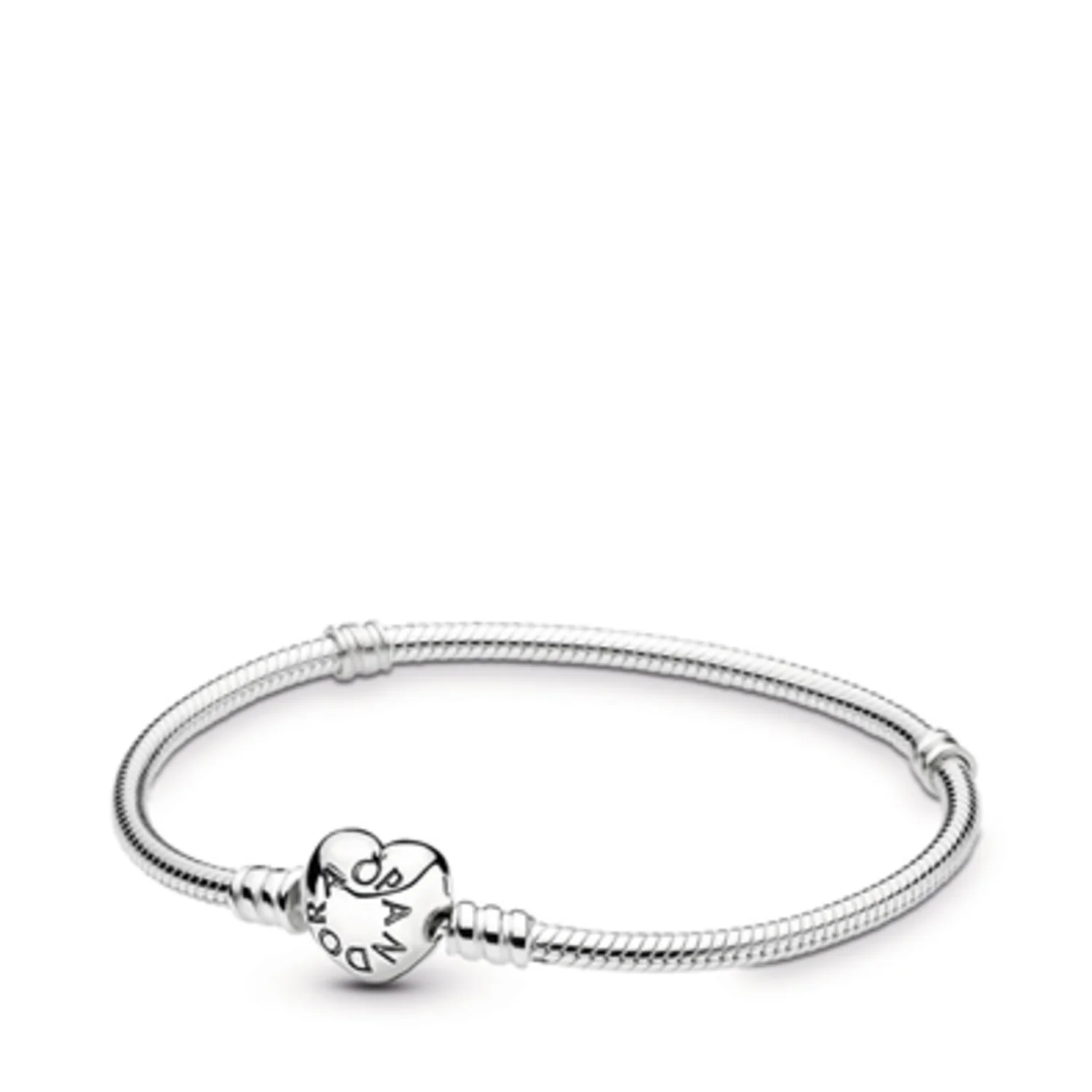 MOMENTS HEART CLASP SNAKE CHAIN BRACELET, 9.1"
