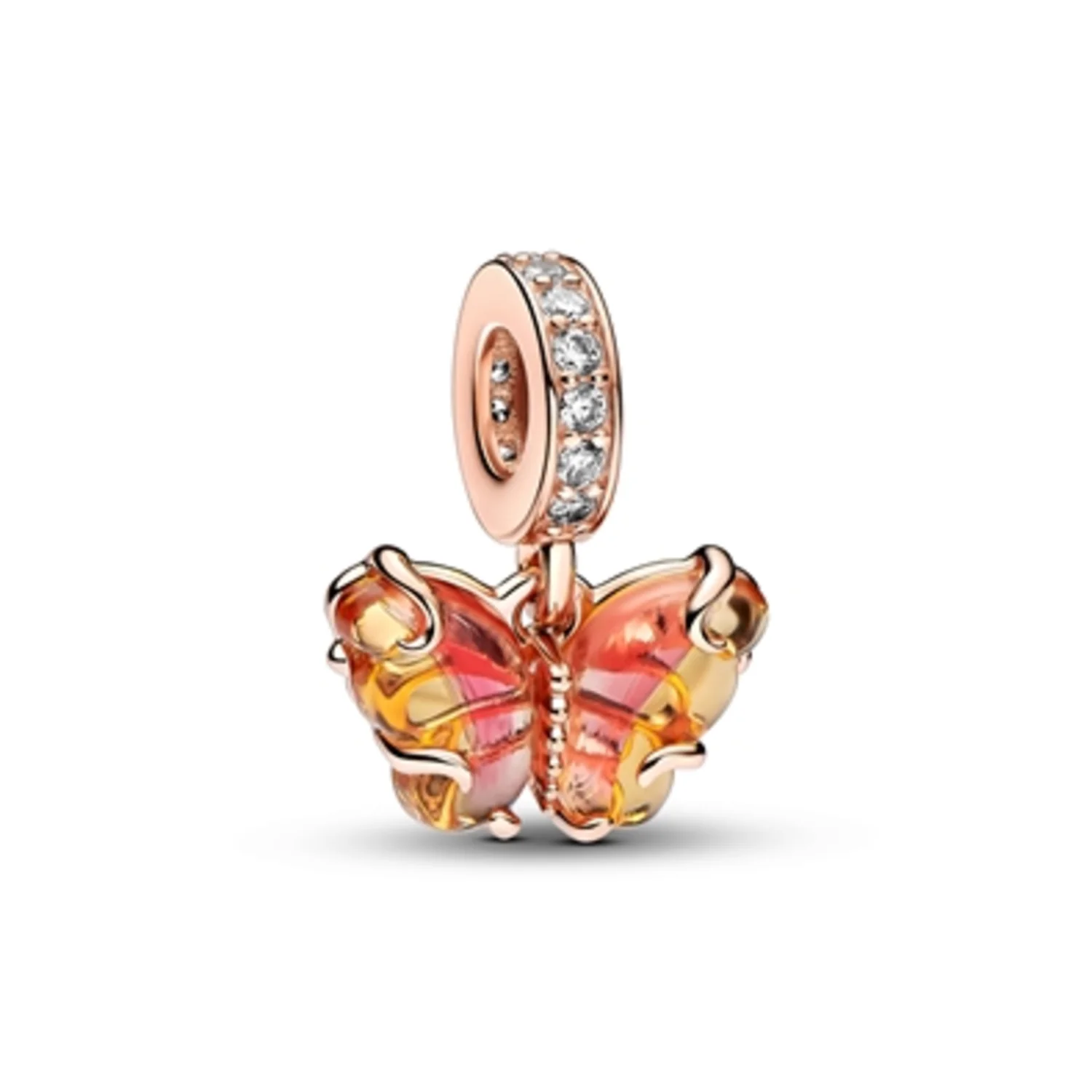 MURANO GLASS BUTTERFLY DANGLE CHARM