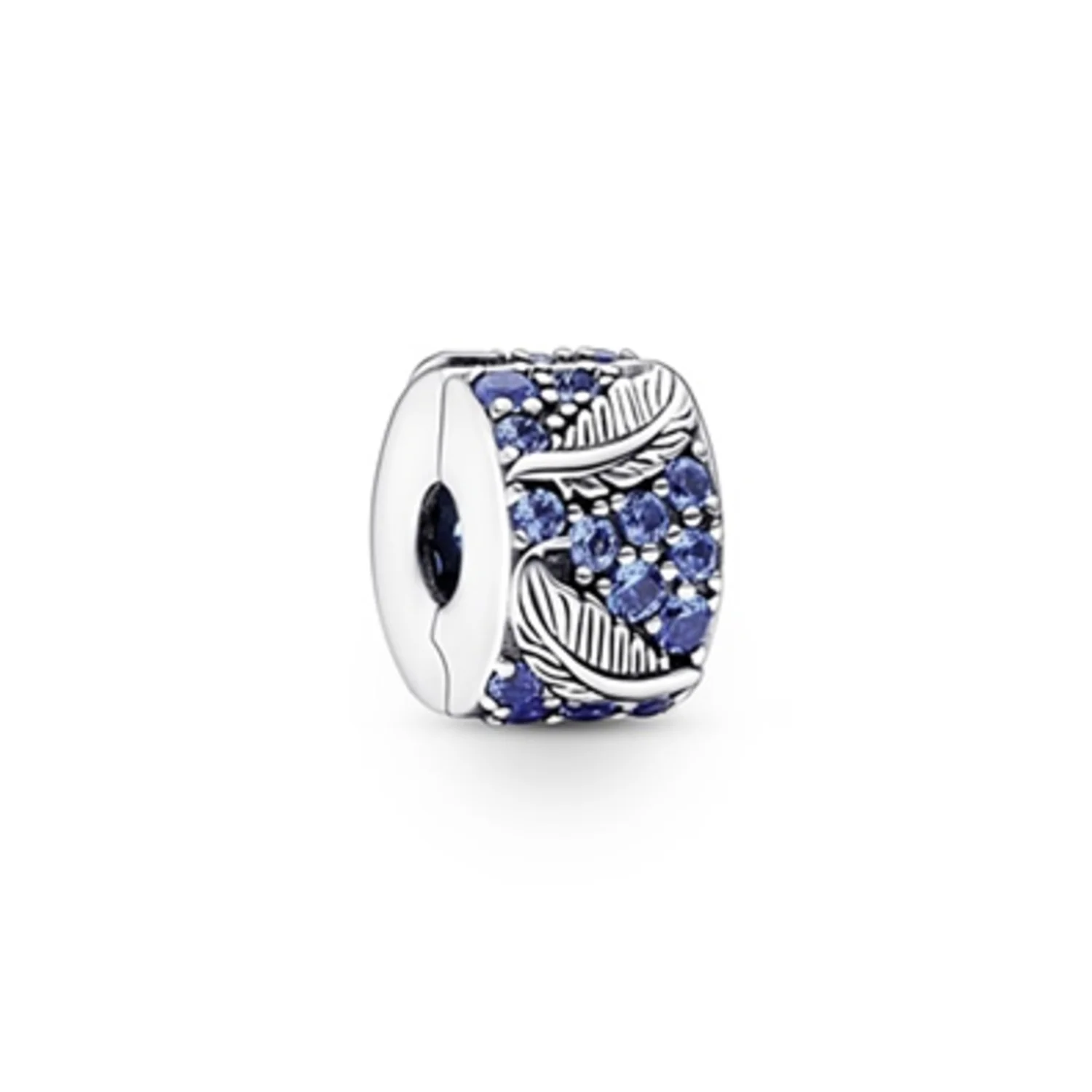 CURVED FEATHER AND PAVÉ CLIP CHARM