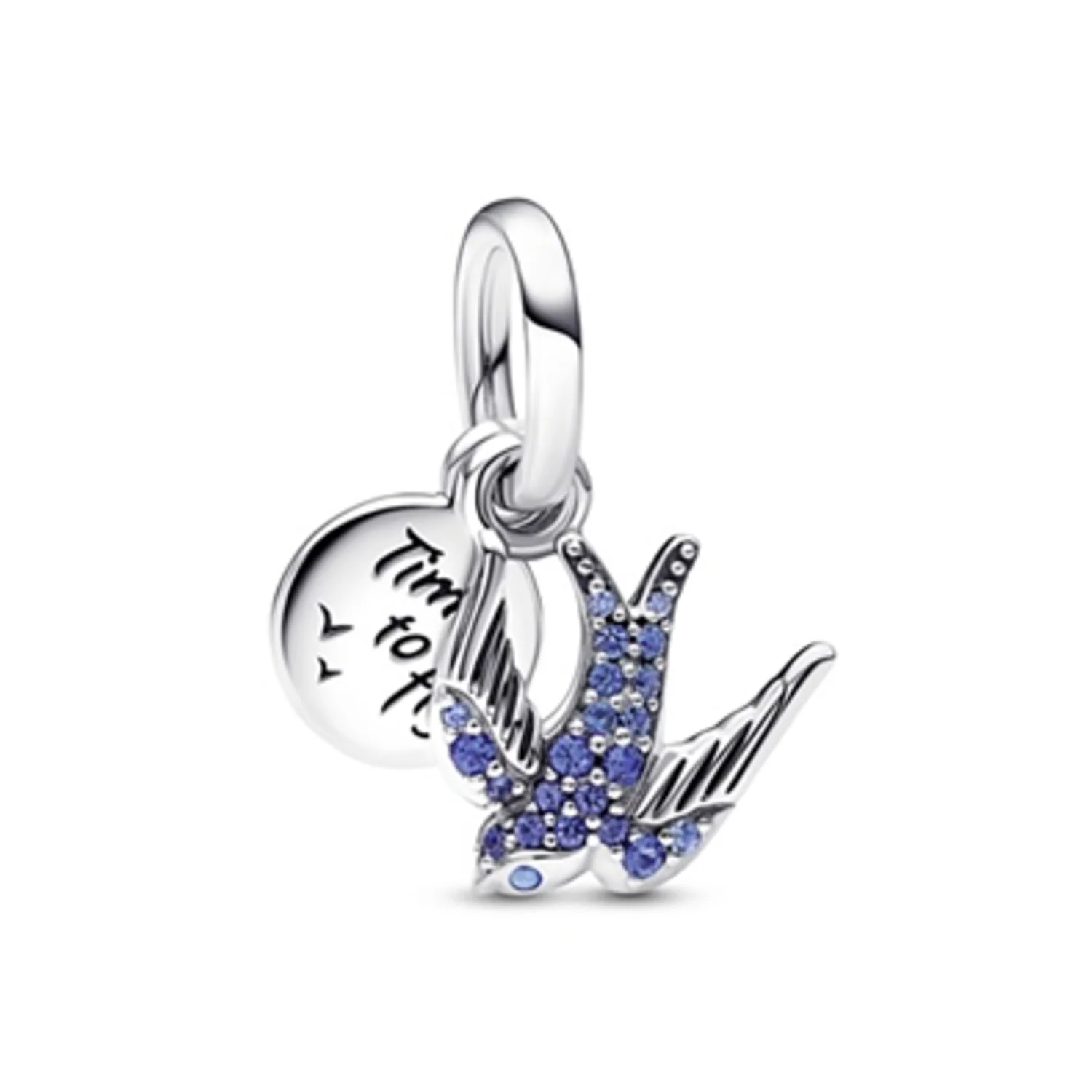SPARKLING SWALLOW AND QUOTE DOUBLE DANGLE