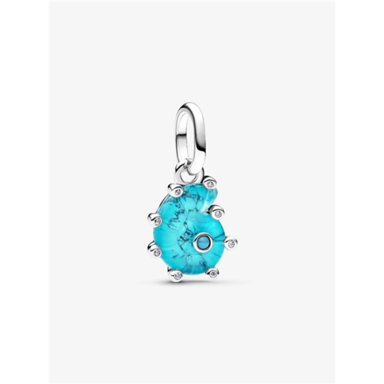 BLUE MURANO GLASS SEA SNAIL DANGLE CHARM