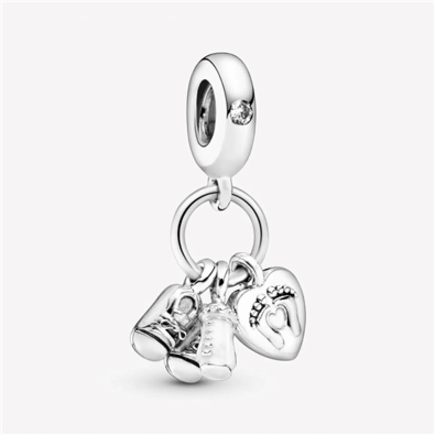 BABY BOTTLE AND SHOES DANGLE CHARM