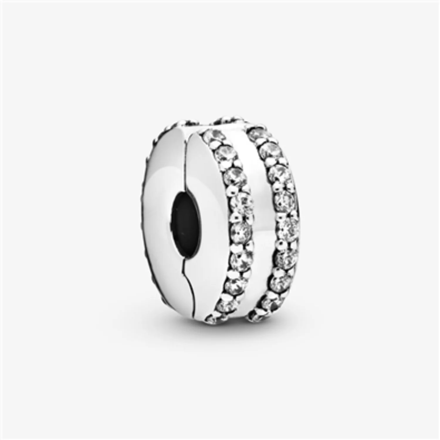DOUBLE LINED PAVÉ CLIP CHARM