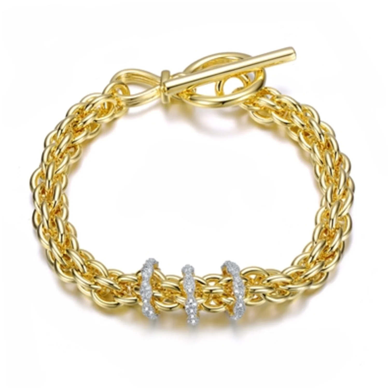 14K CHAIN BRACELET, GOLD, 7"