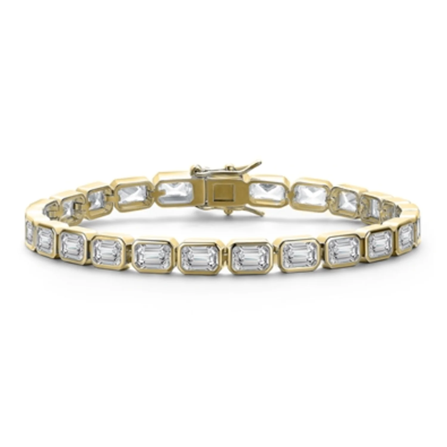 14K GOLD DAZZLE TENNIS BRACELET, 7“