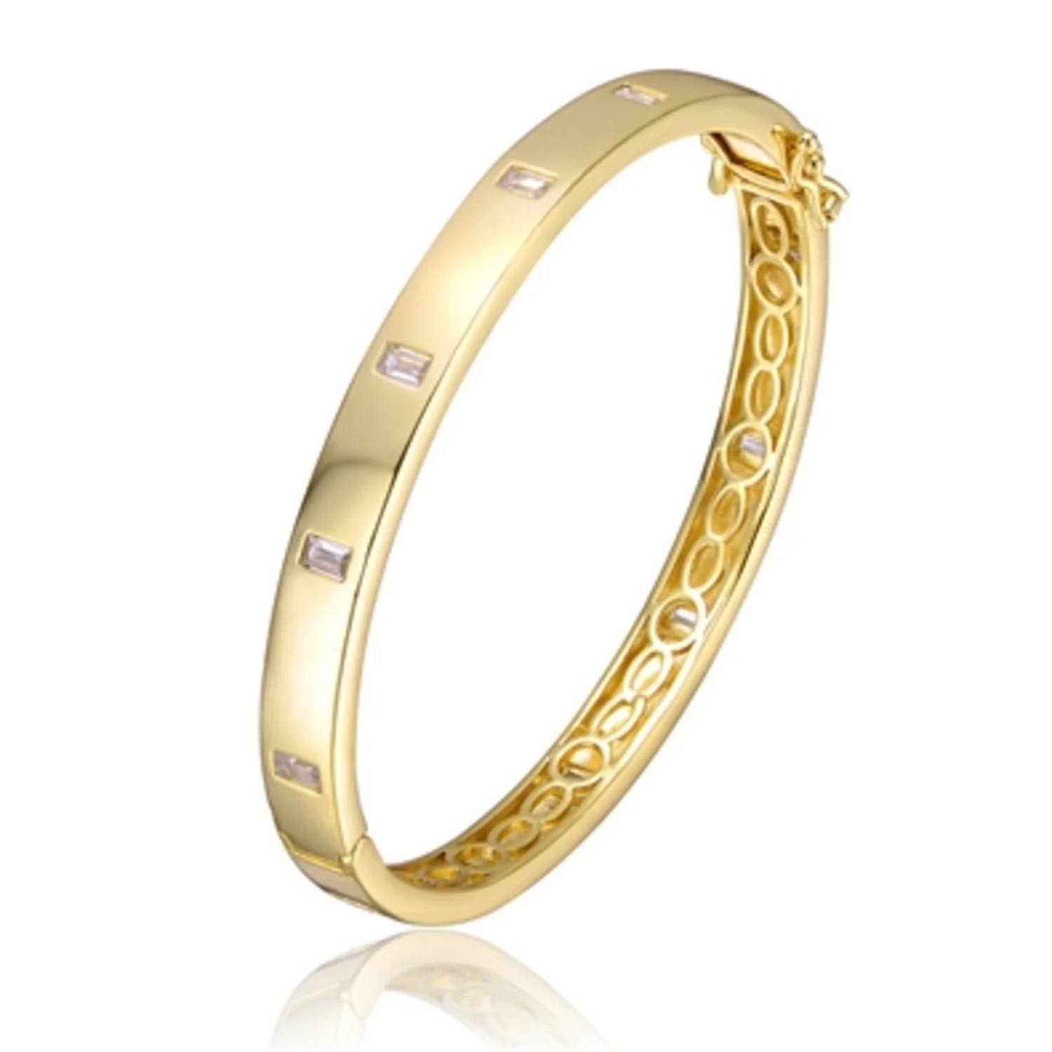 14K YELLOW GOLD CLASSIC BANGLE, 7“