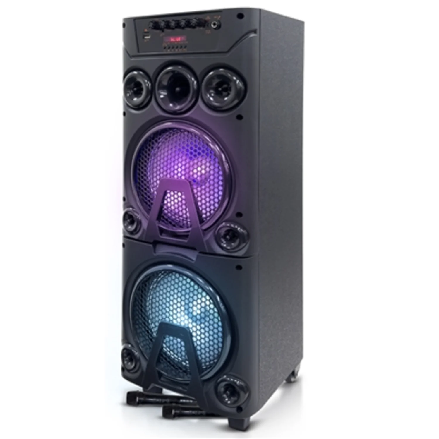 RECHARGEABLE WOODEN PARTY SPEAKER, 8"