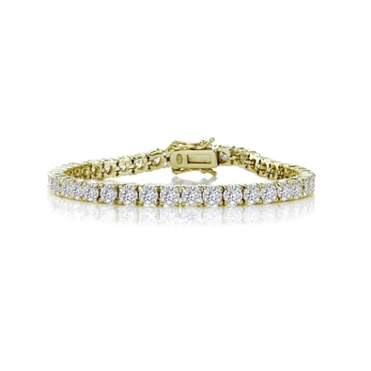 GOLD PLATE CZ TENNIS BRACELET, 7.25