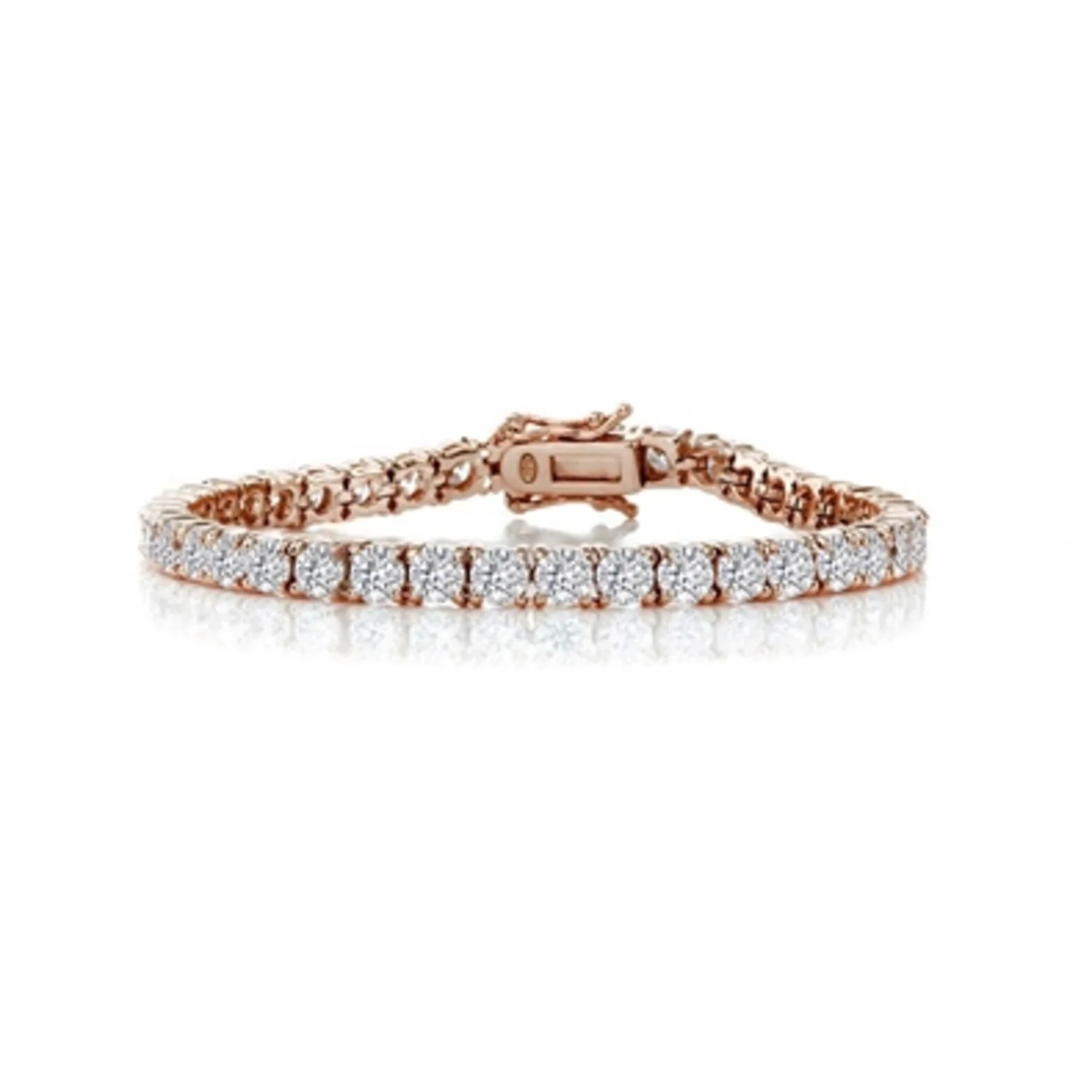 ROSE GOLD PLATED CZ TENNIS BRACELET, 7.25