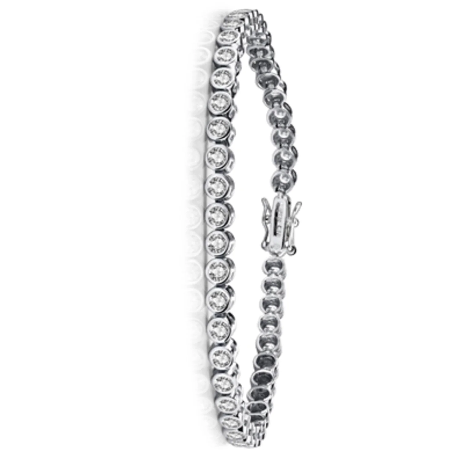 CZ RHODIUM CLASSIC TENNIS BRACELET, 7"
