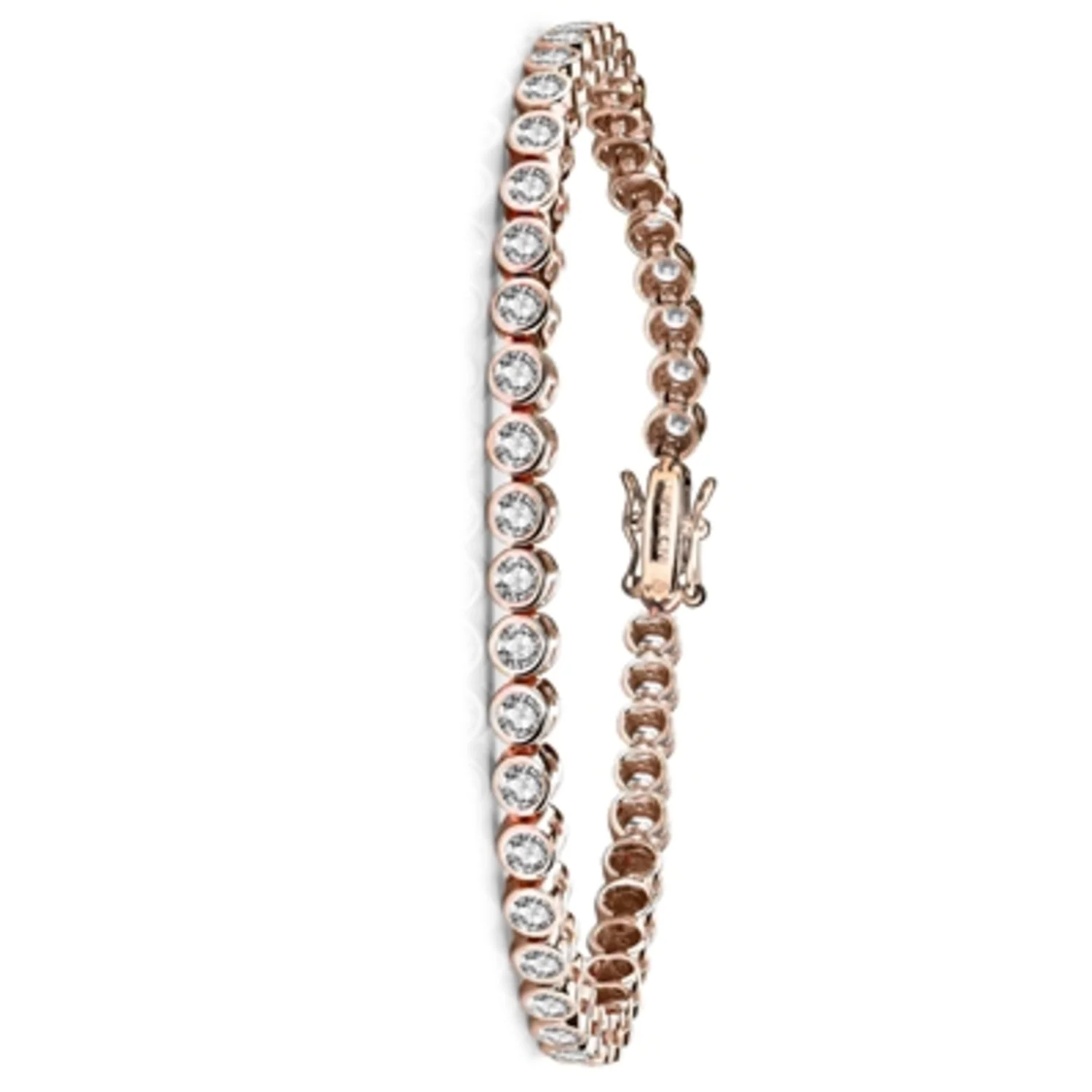 18K ROSE GOLD CLASSIC TENNIS BRACELET, 7"