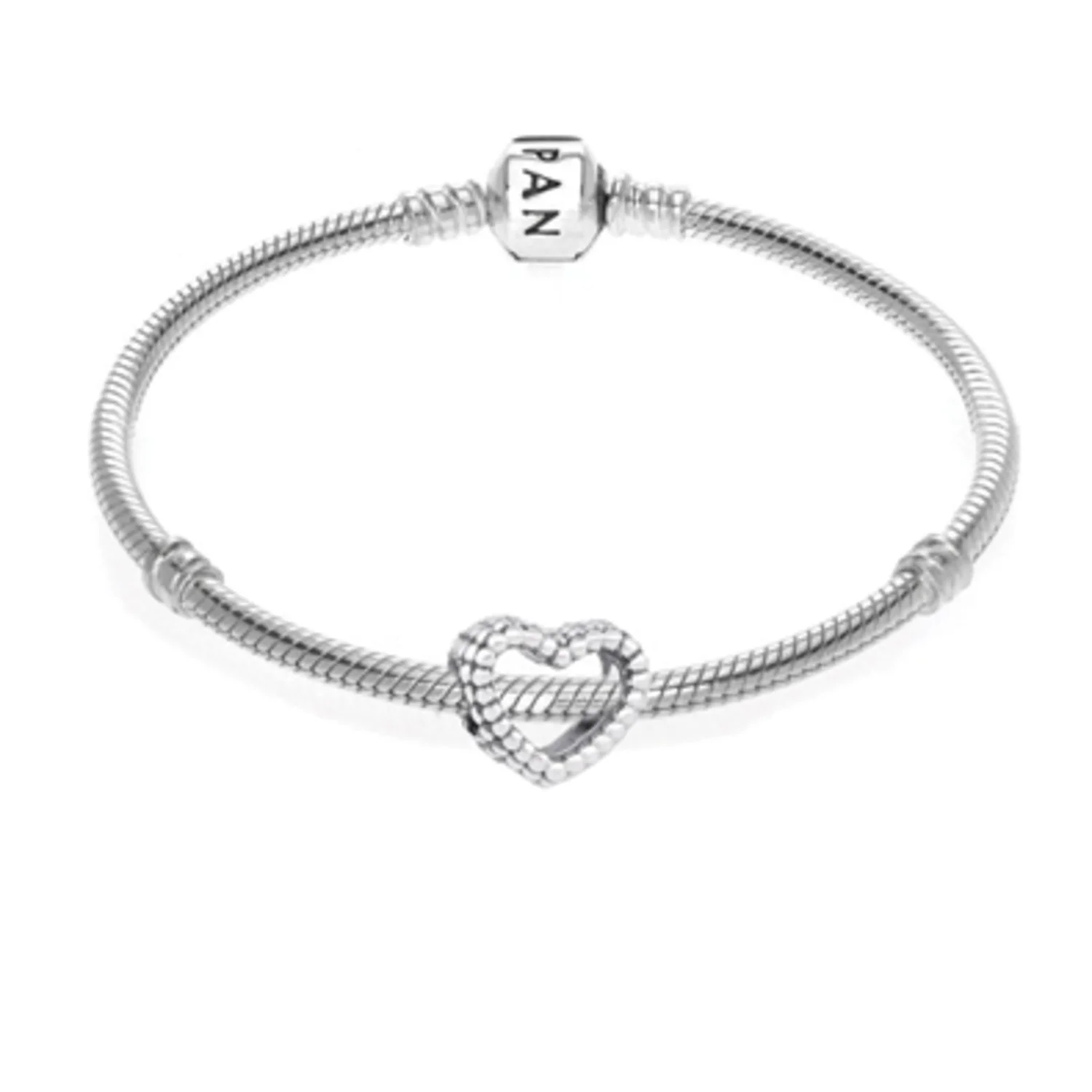 BEADED HEART BRACELET, 8.3"