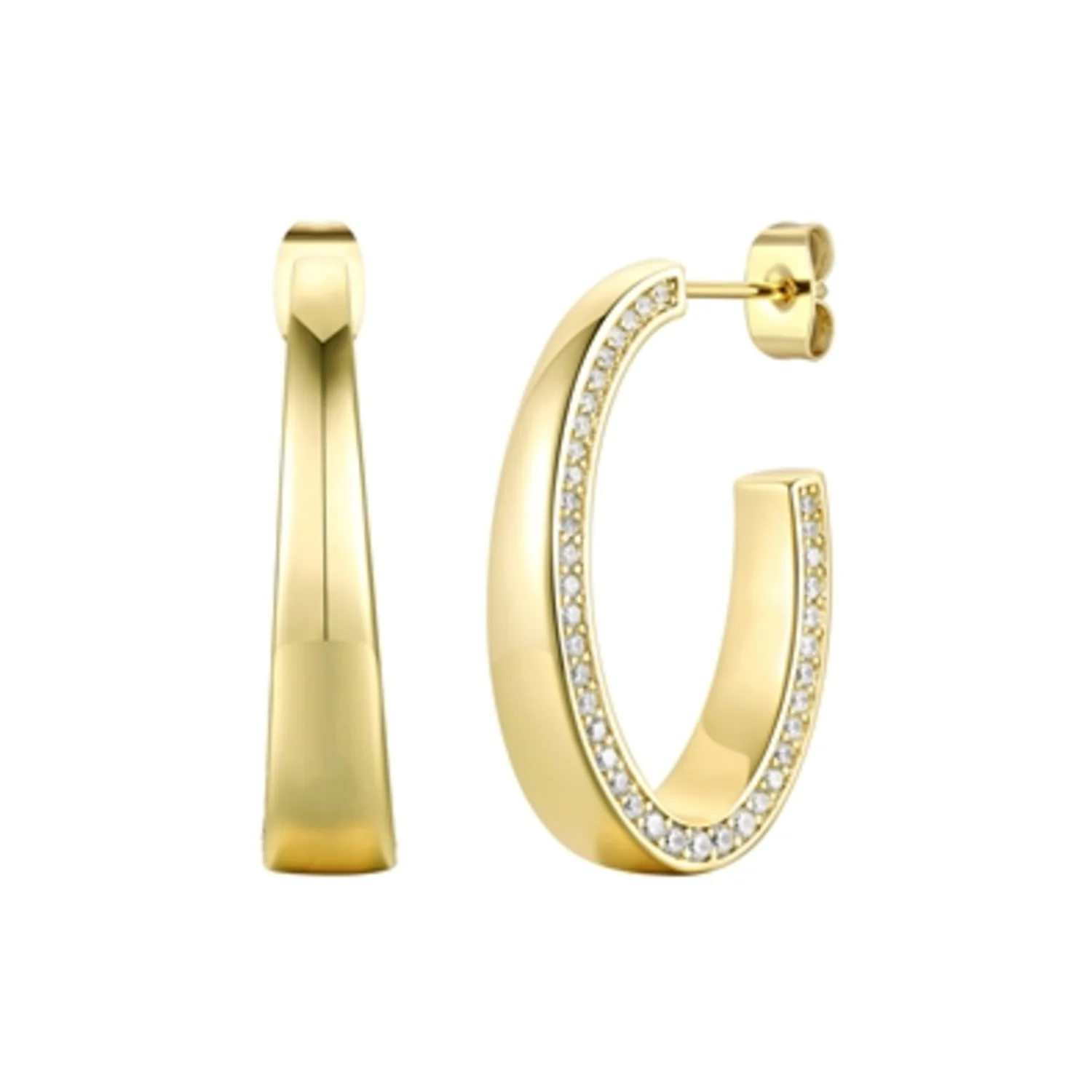14K YELLOW GOLD TIMELESS HOOP EARRINGS
