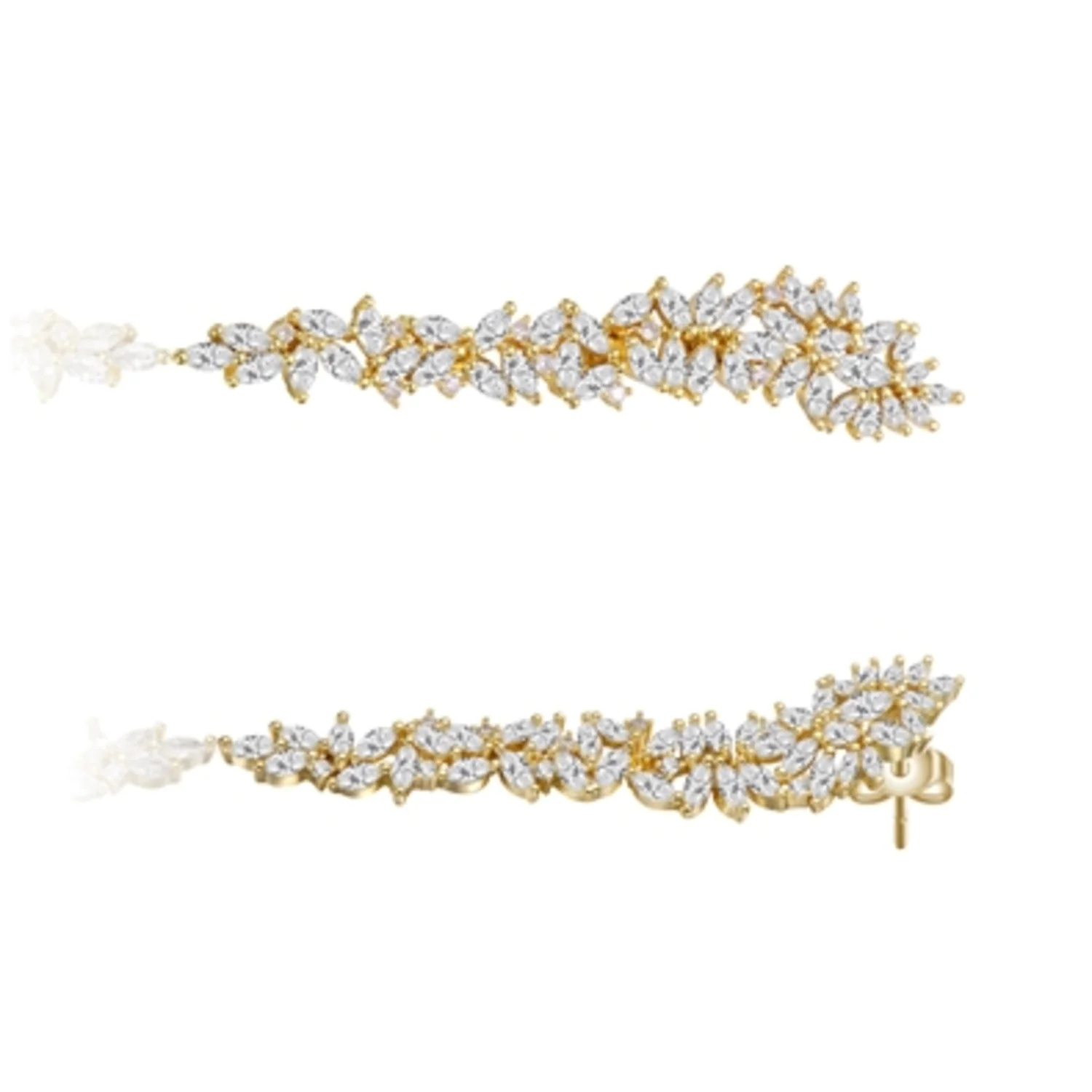 14K YELLOW GOLD BOLD DROP EARRINGS