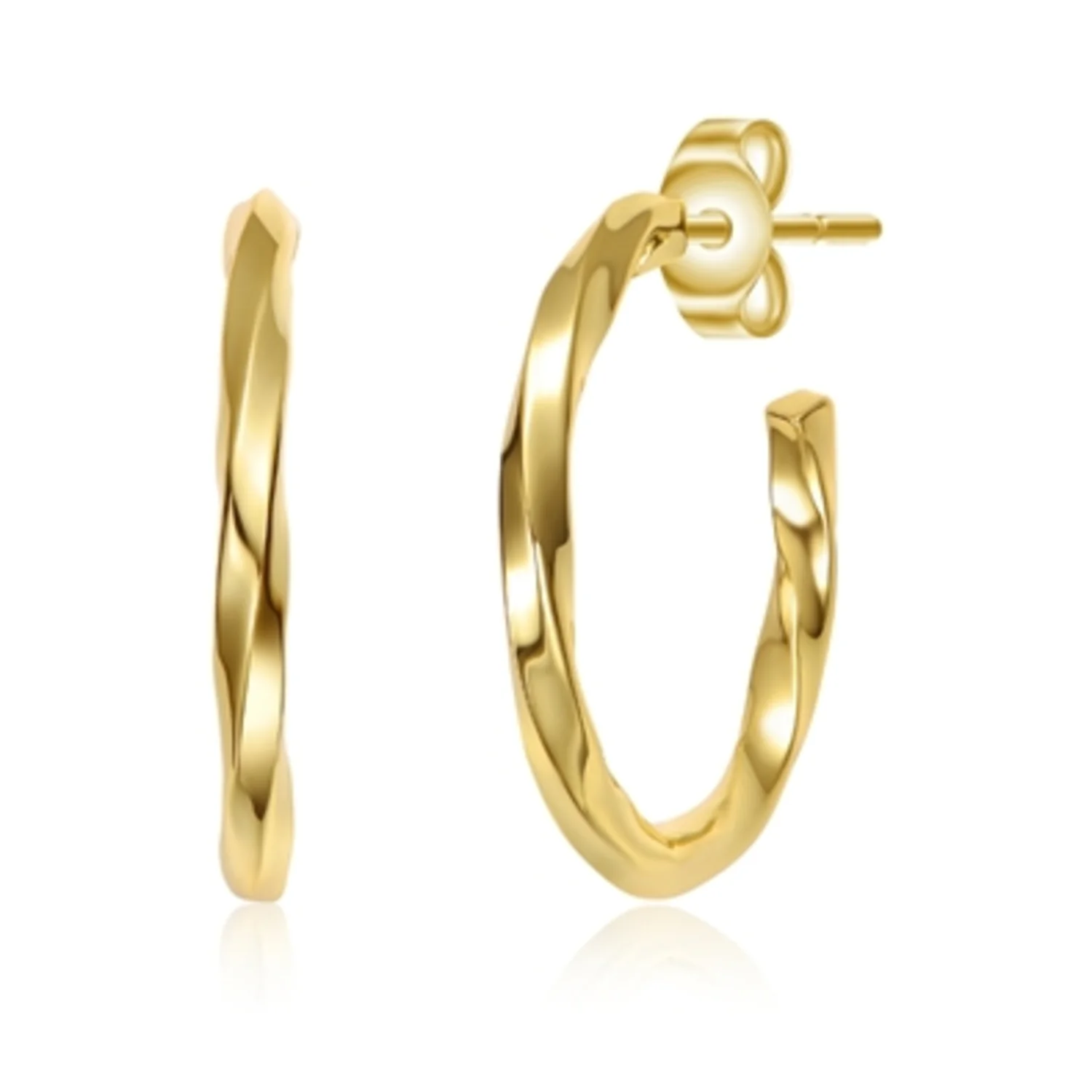 14K GOLD CLASSIC HOOP EARRINGS