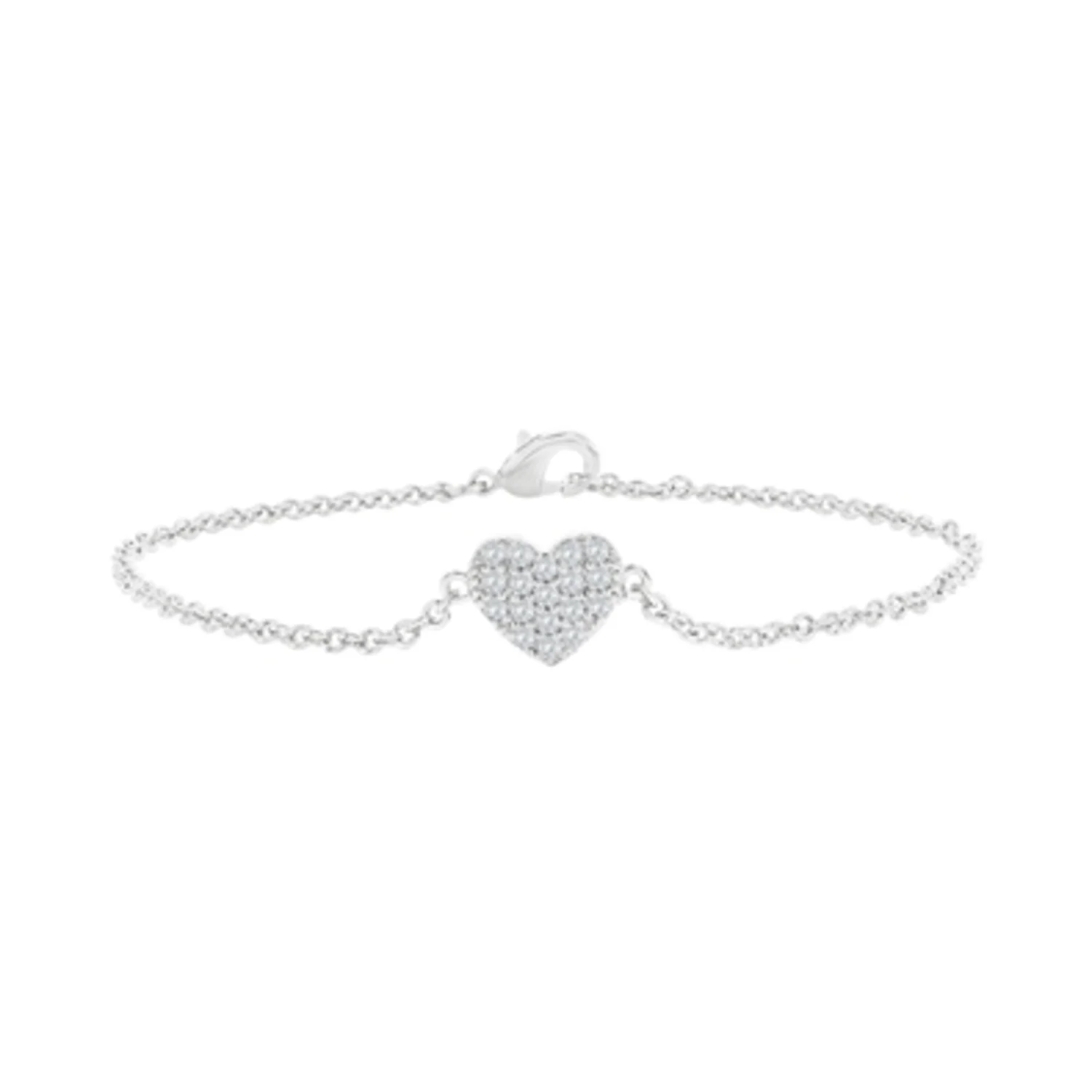 CRYSTAL HEART BRACELET, 9"