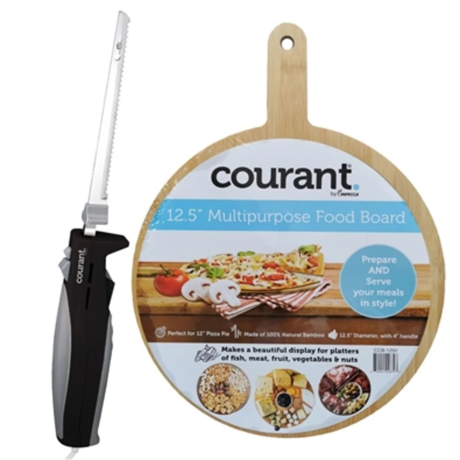 BLACK ELECTRIC KNIFE + FOOD BOARD