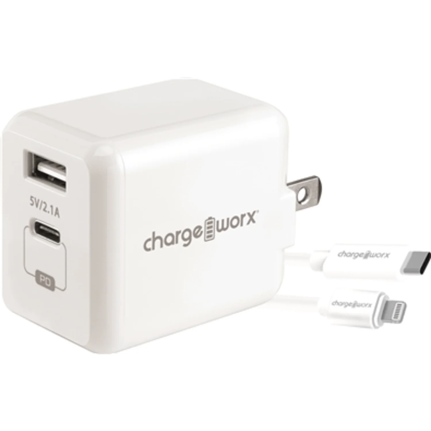 USB-C TO LIGHTENING CABLE W/ WALL PLUG, 6'