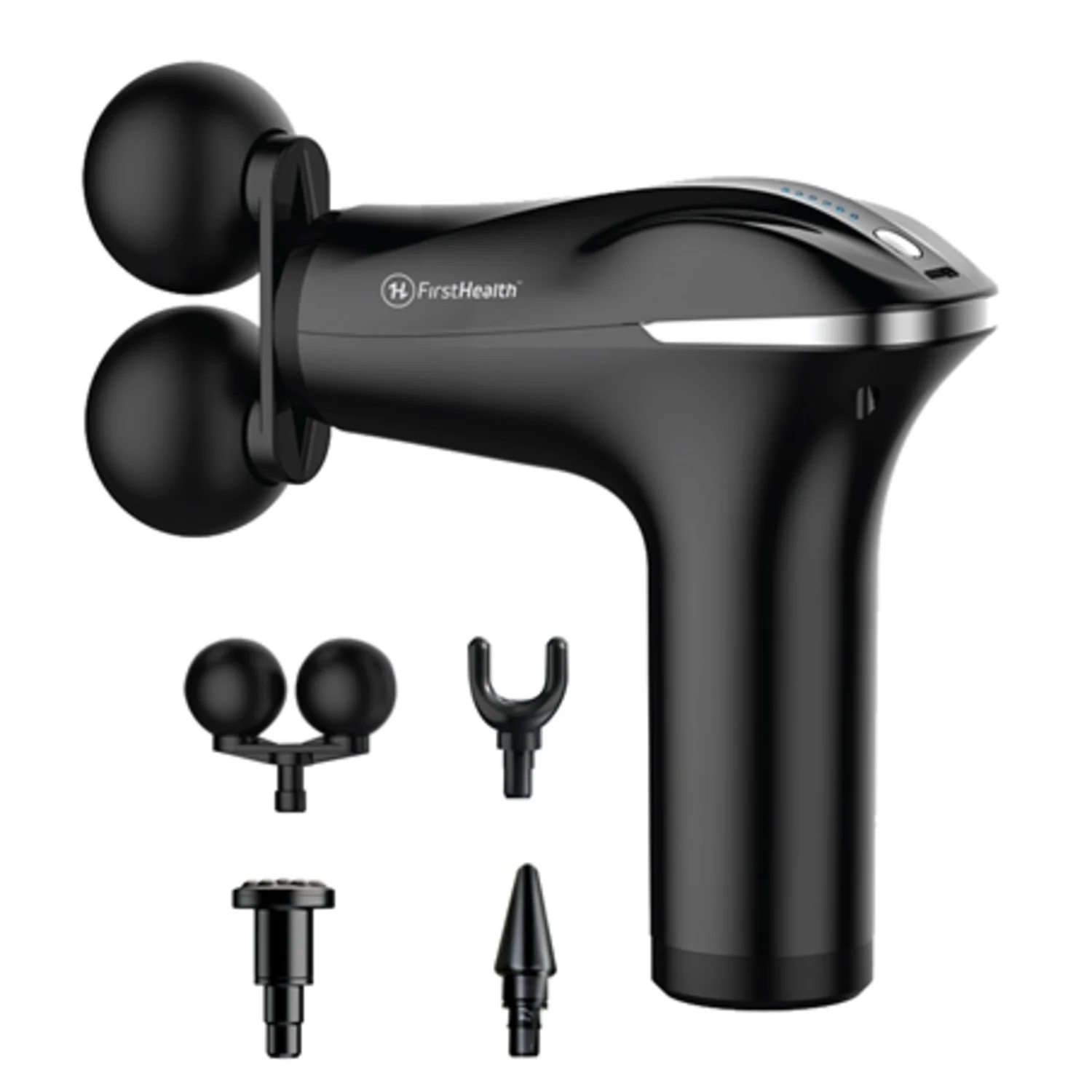 MINI MASSAGE GUN W/ HEAD ATTACHMENT