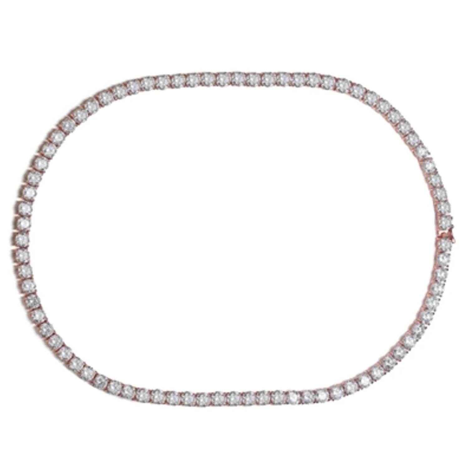 18K ROSE GOLD CLASSIC TENNIS NECKLACE, 17''