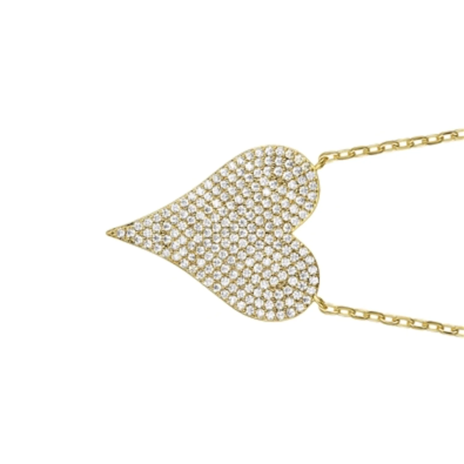 14K YELLOW GOLD TIMELESS HEART NECKLACE, 18"