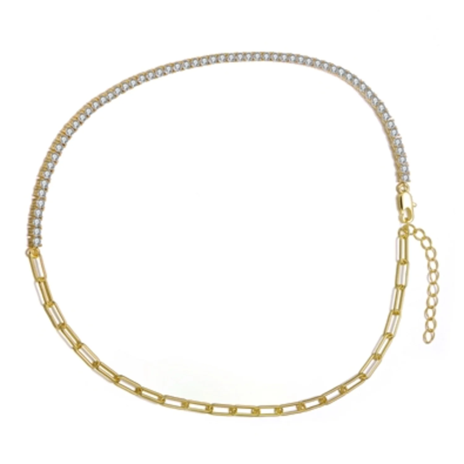 14K YELLOW GOLD SPARKLING CHAIN NECKLACE, 18"