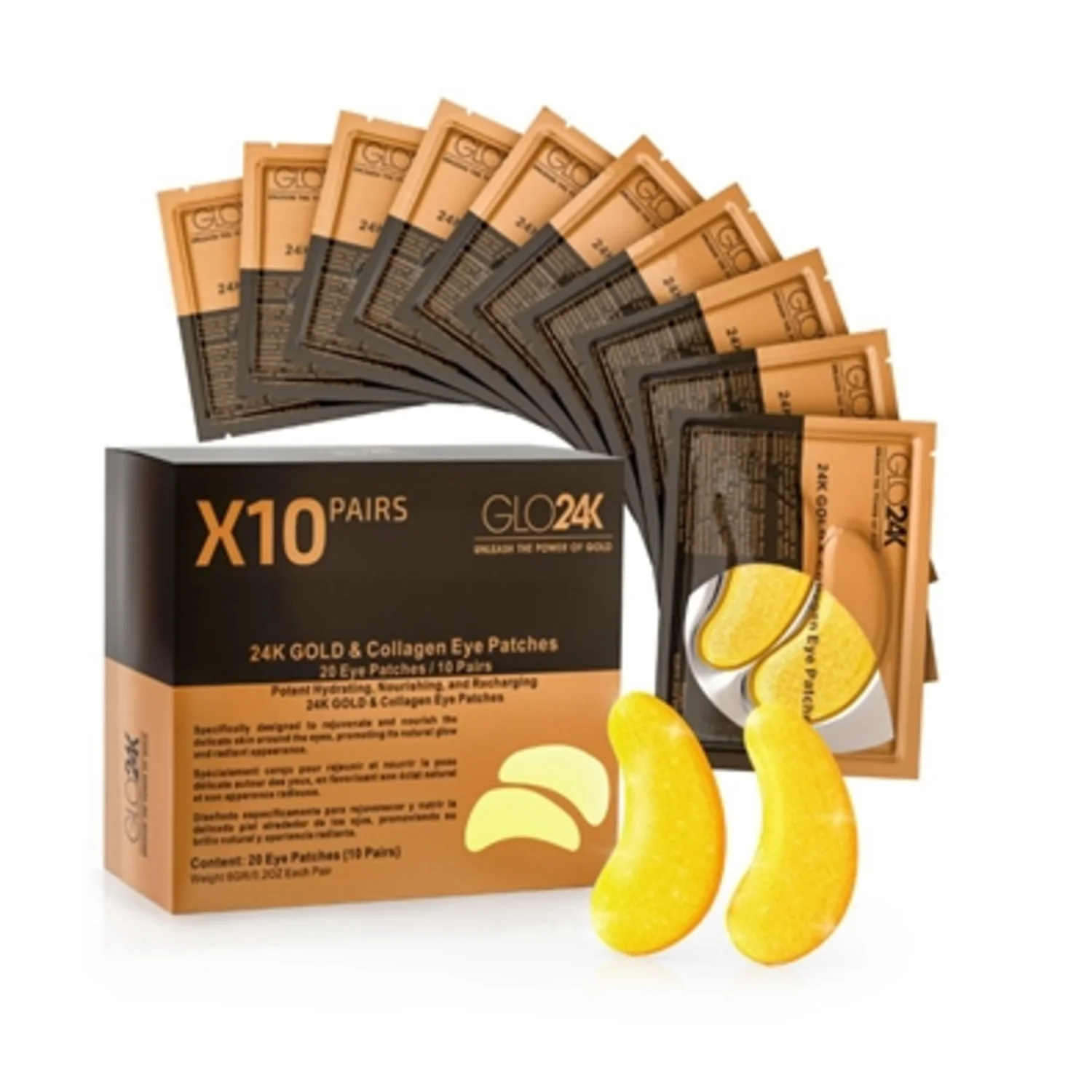 24K GOLD AND COLLAGEN EYE PATCHES
