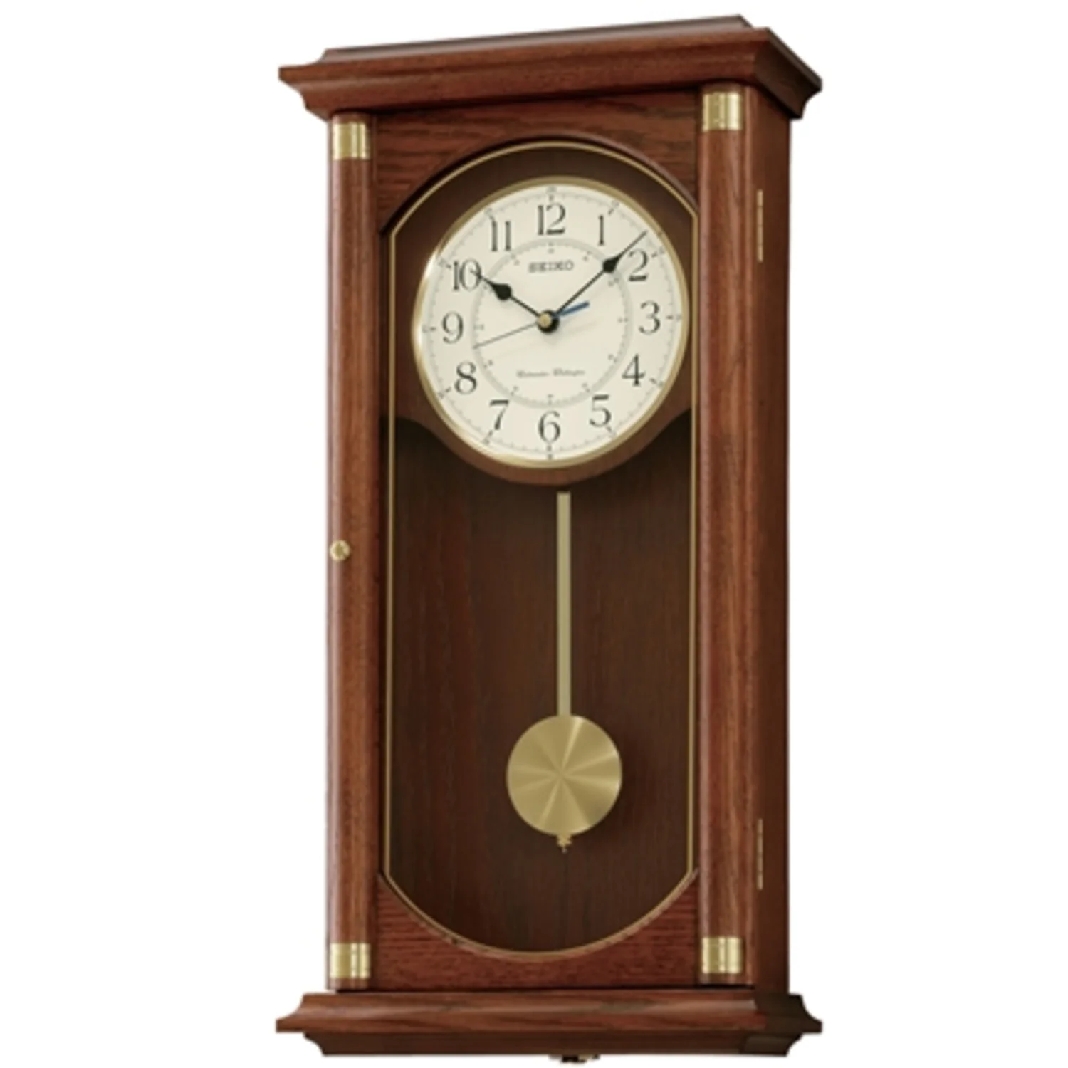 RECTANGLE WALL CLOCK W PENDULUM AND CHIMES
