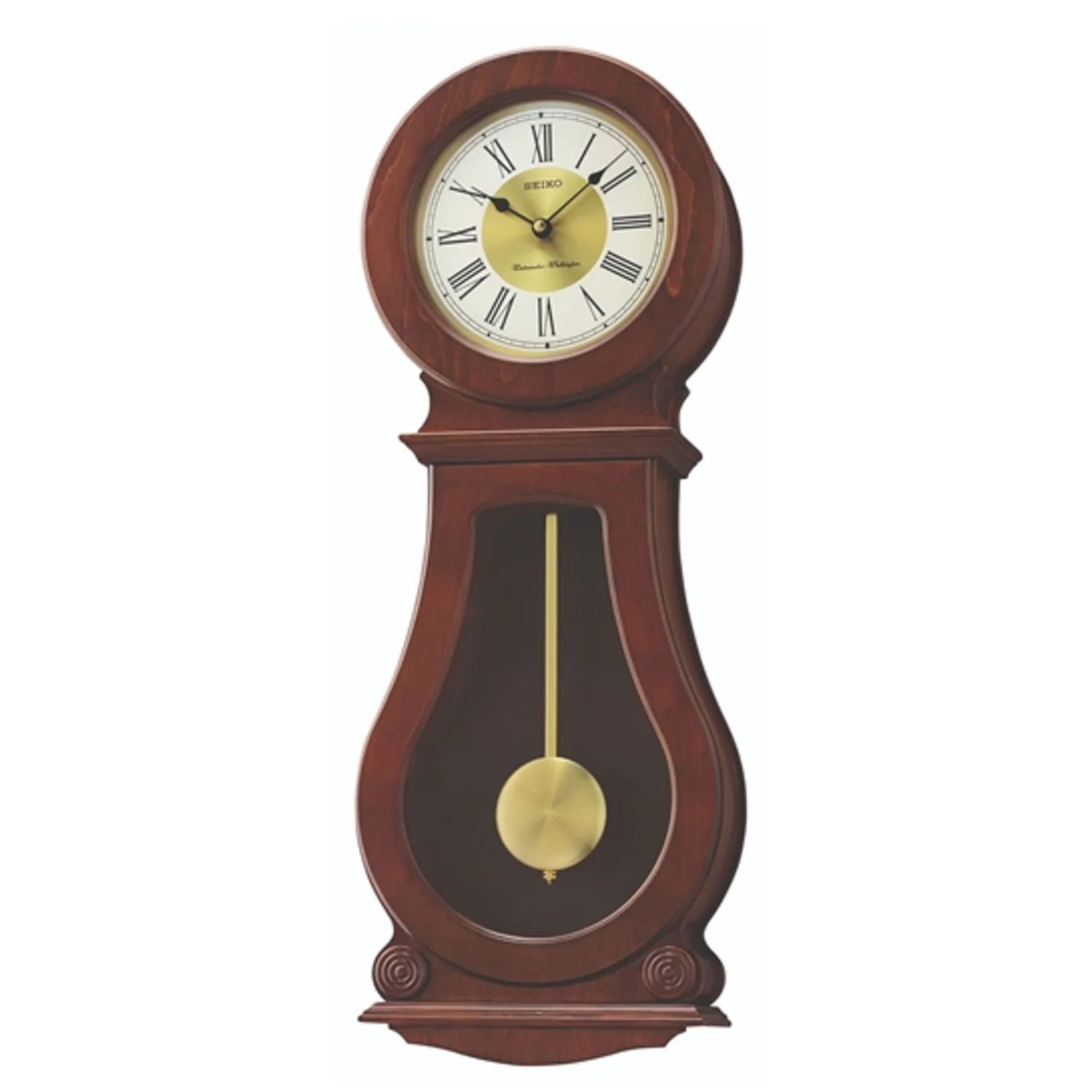 CIRCULAR AND CLASSIC CLOCK W PENDULUM AND CH
