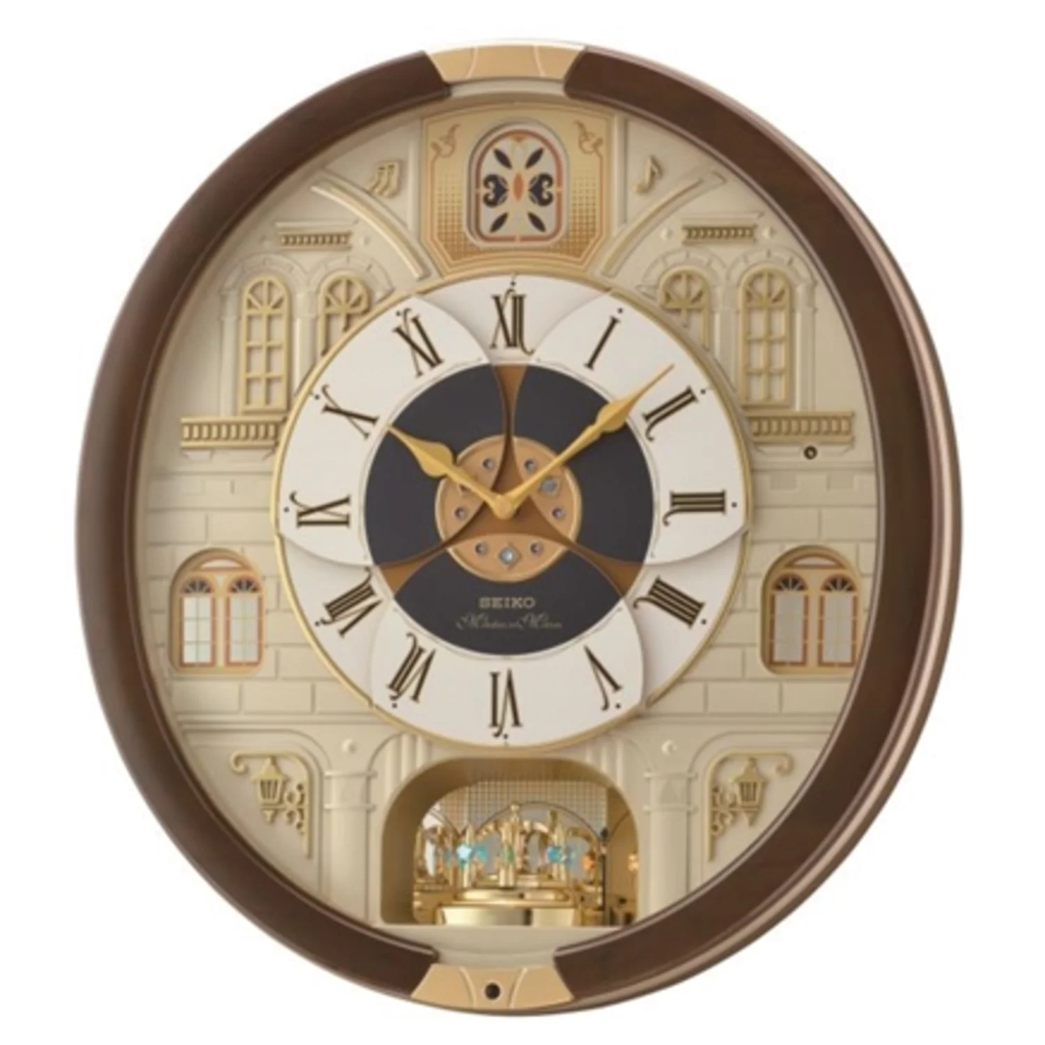 CASTLE WINDOWS MELODIES IN MOTION CLOCK