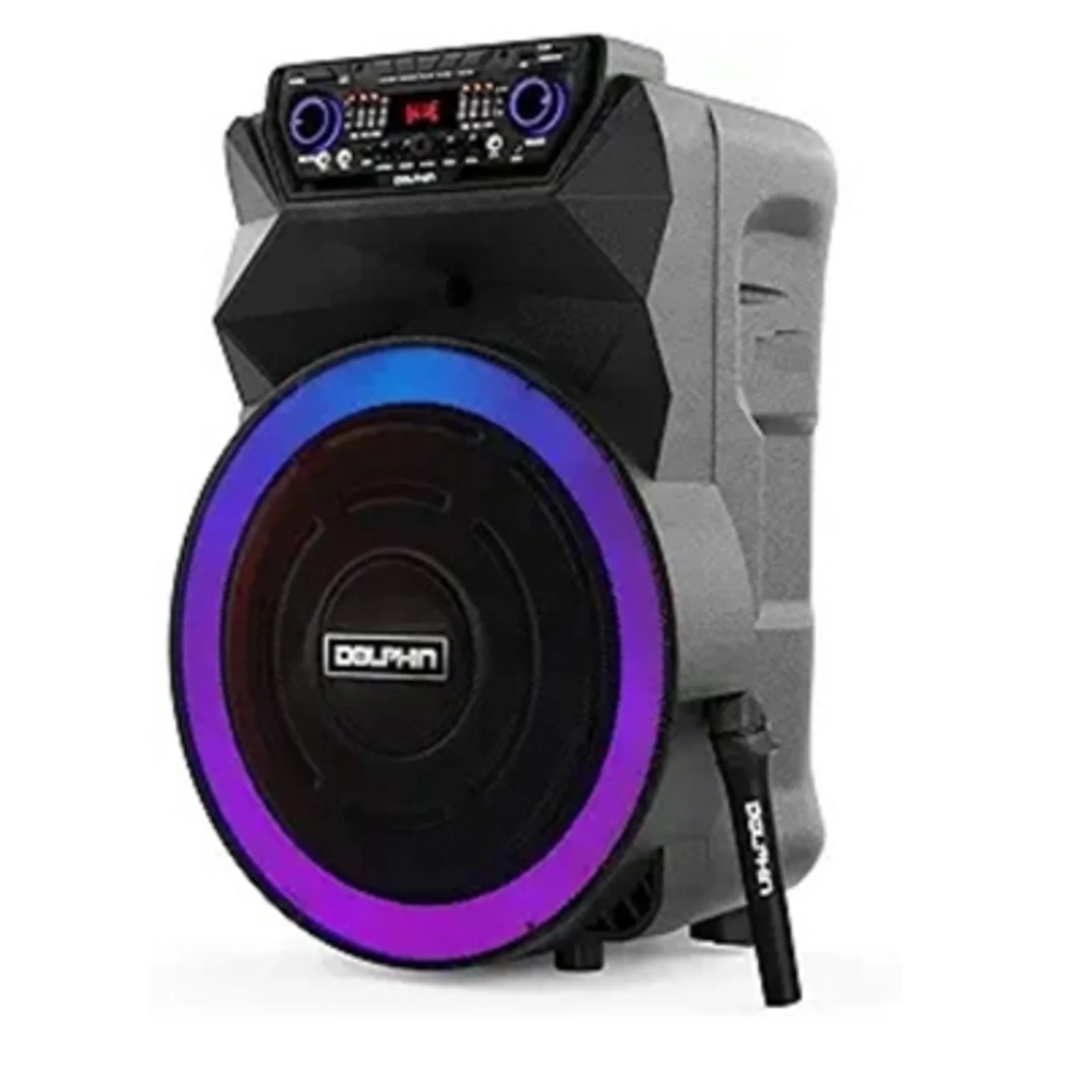 HIGH POWER PARTY SPEAKER W/ WIRELESS MIC, 18"