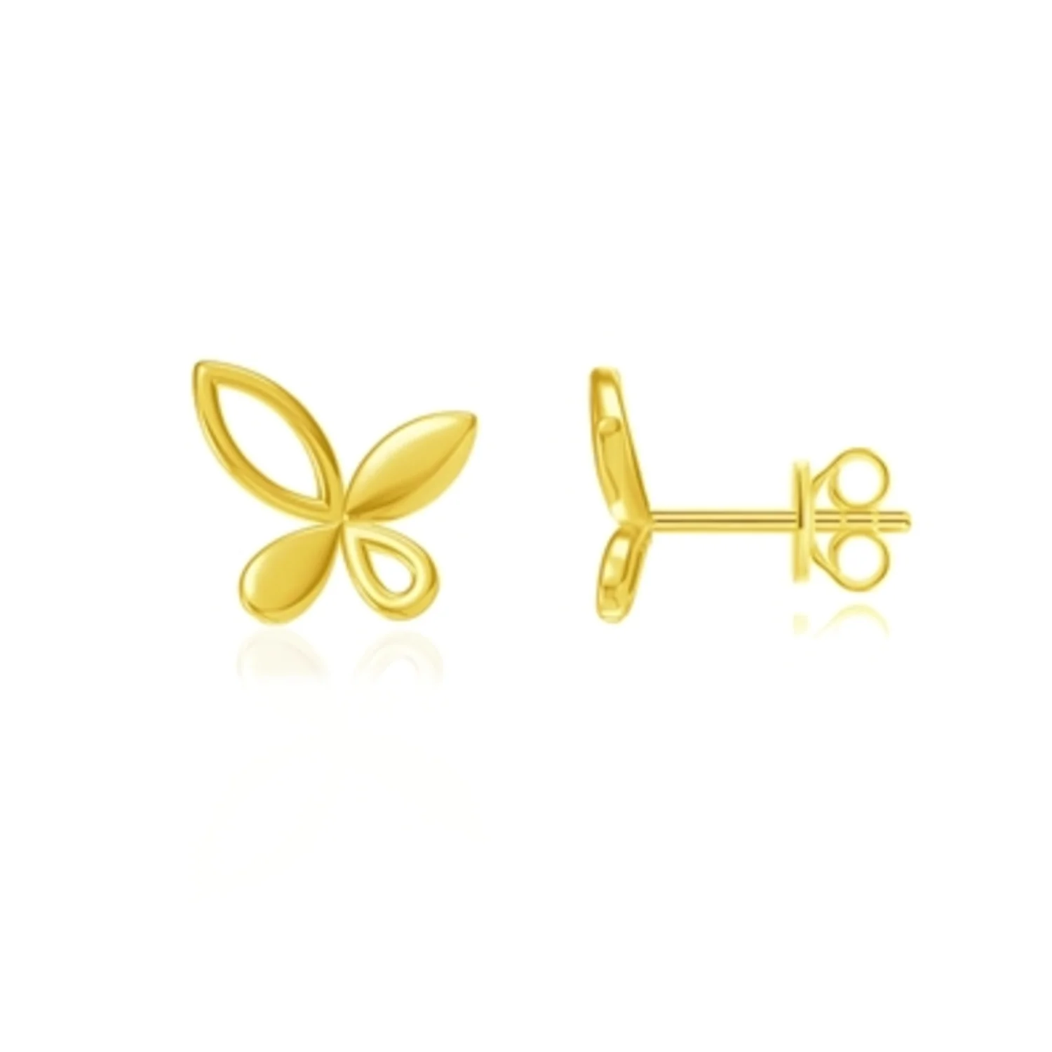 STERLING SILVER BUTTERFLY STUDS, 10X11MM