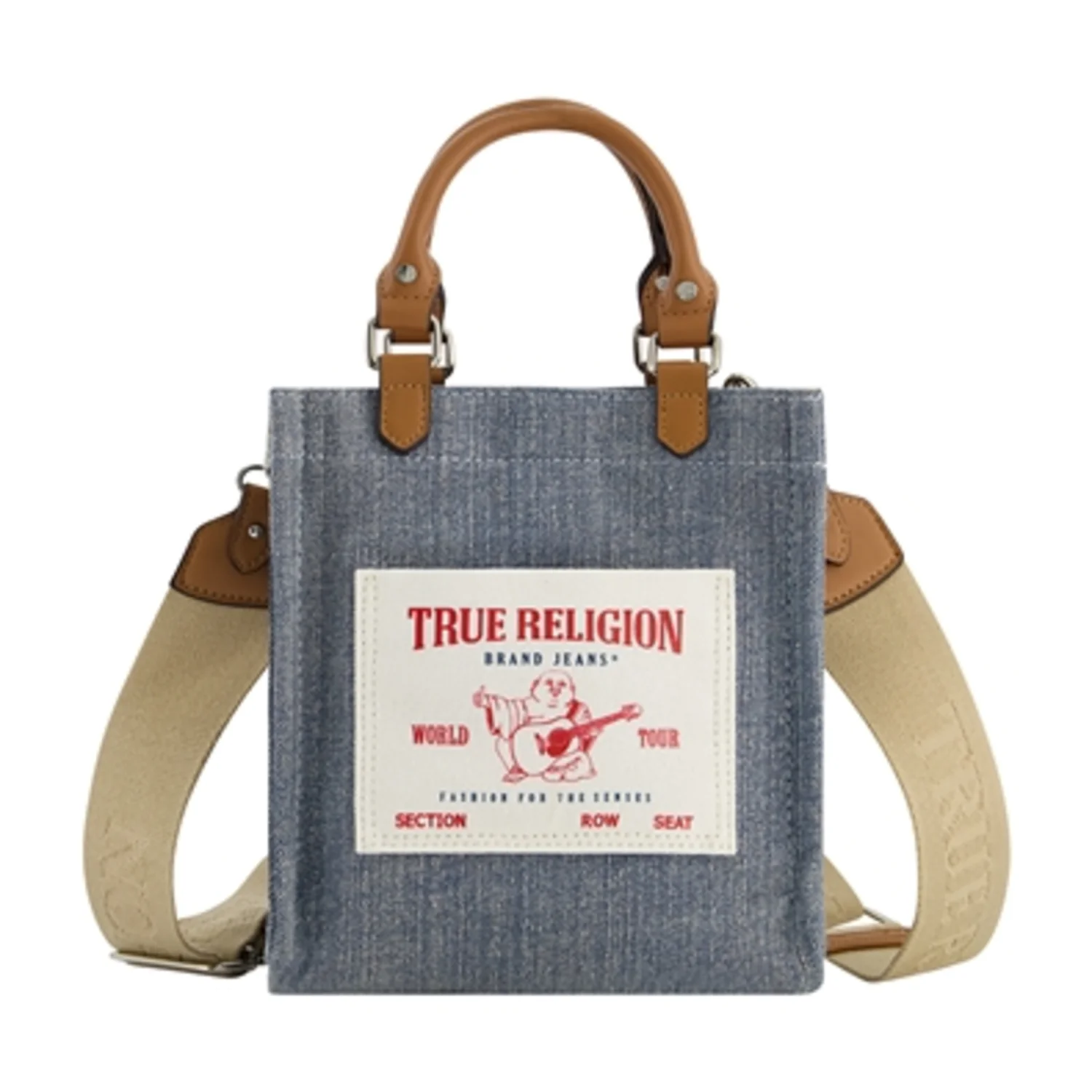 NORTH SOUTH BUDDHA POCKET TOTE, 8.5 X 8''