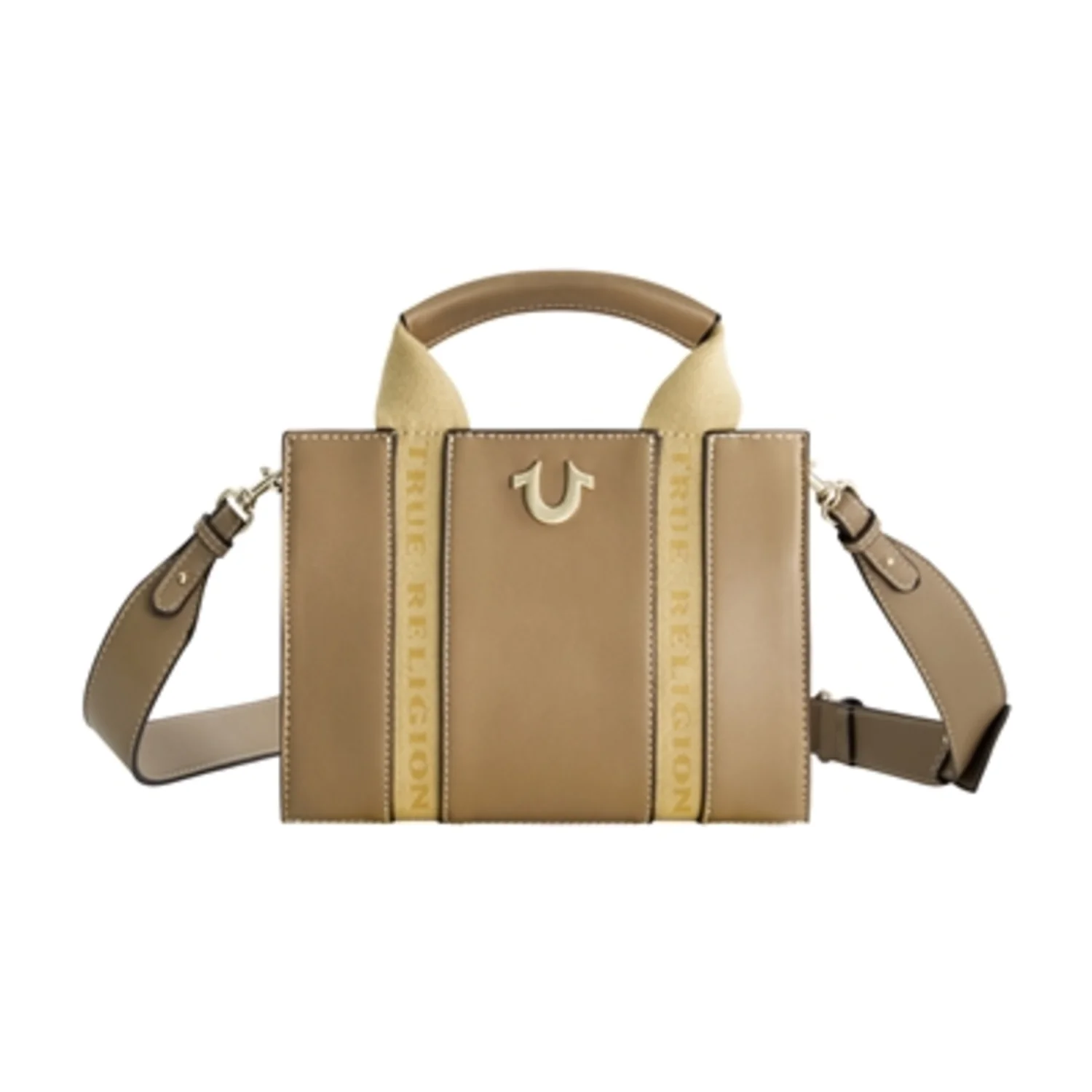 TRUE RELIGION FAUX LEATHER MINI TOTE