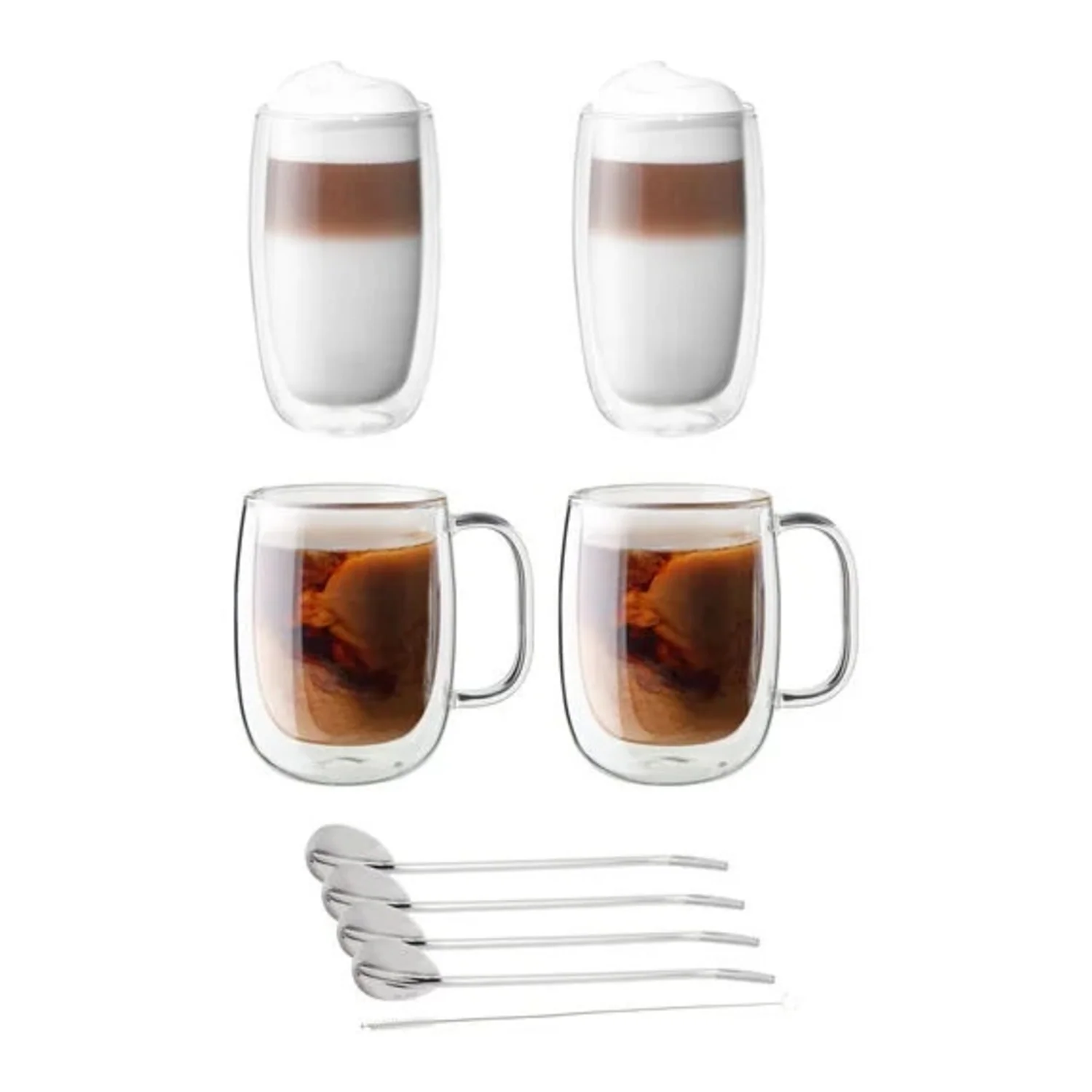 ZWILLING SORRENTO DOUBLE WALL GLASSWARE COFFEE AND BEVERAGE 9PC SET PROMO - Image 2