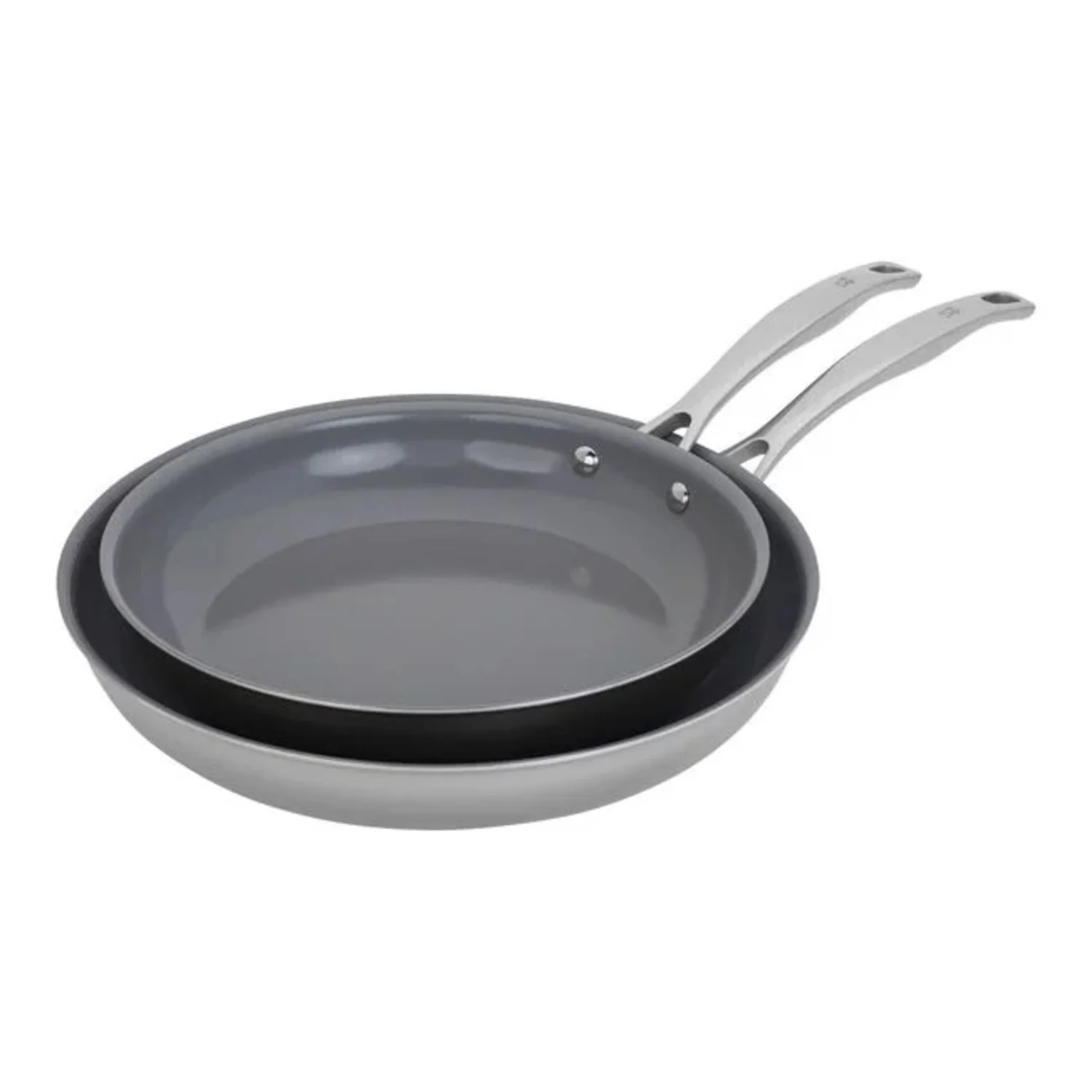 HENCKELS CLAD H3 2PC CERAMIC NON-STCIK FRY PAN SET - 10" & 12" - Image 2