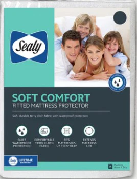 SEALY FITTED SOFT COMFORT MATTRESS PROTECTOR - QUEEN