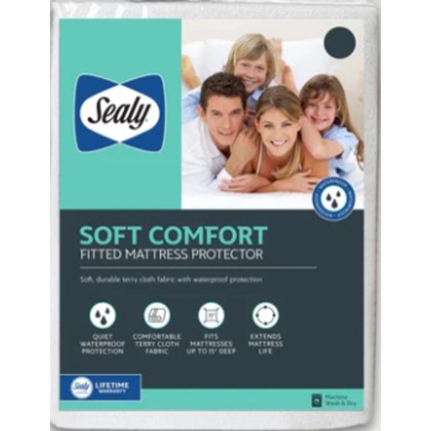 SEALY FITTED SOFT COMFORT MATTRESS PROTECTOR - QUEEN - Image 2